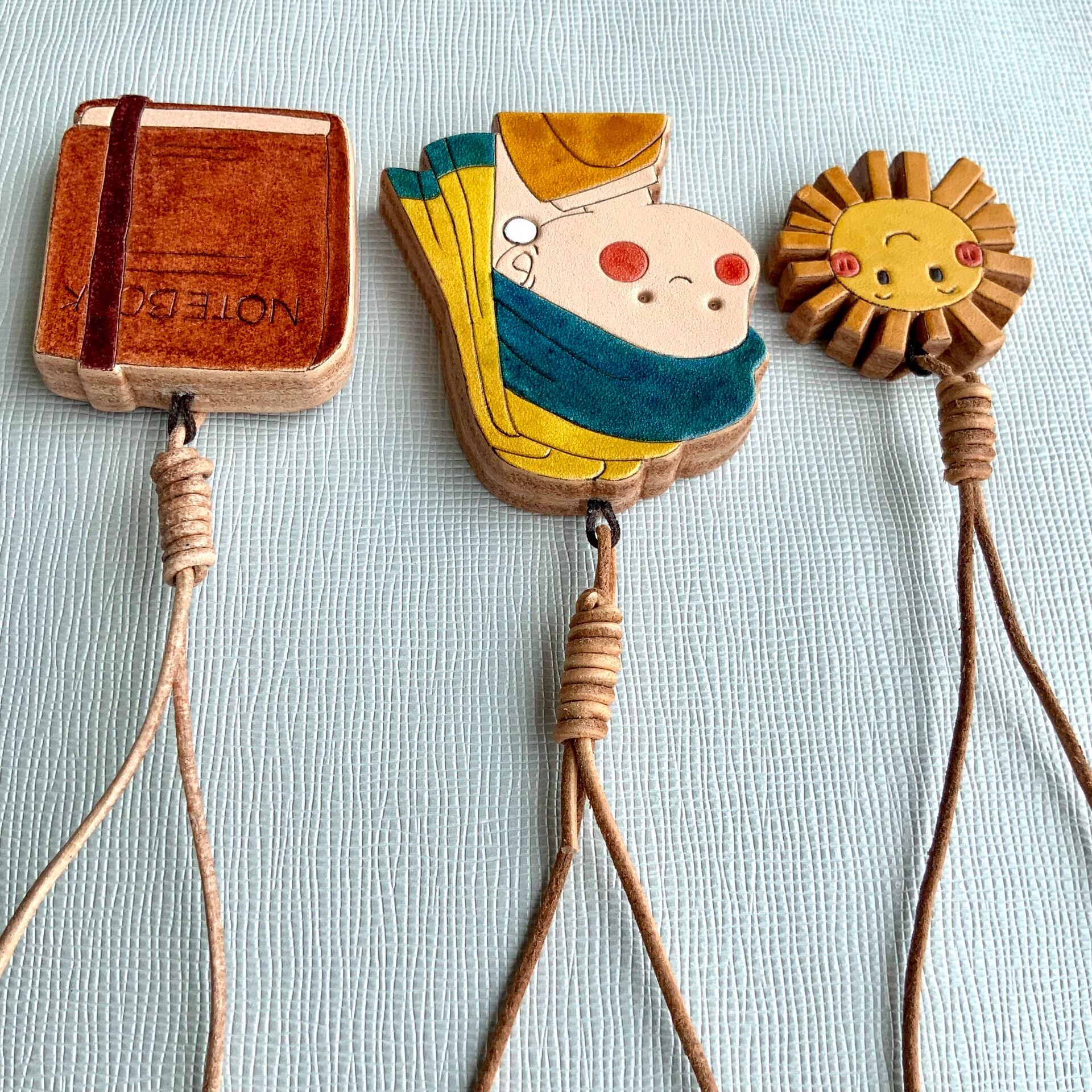 Girl with a Pearl Earring Leather Charm Set