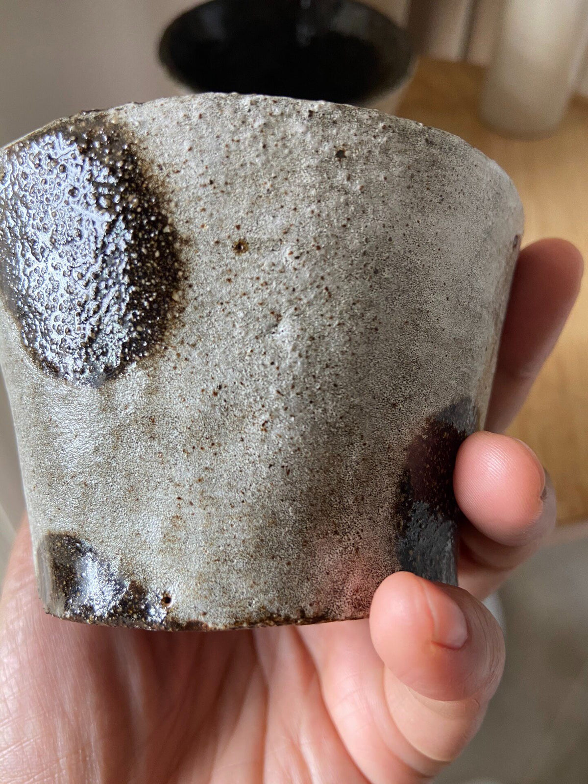 Handmade Black Clay Coffee Cup 200ml