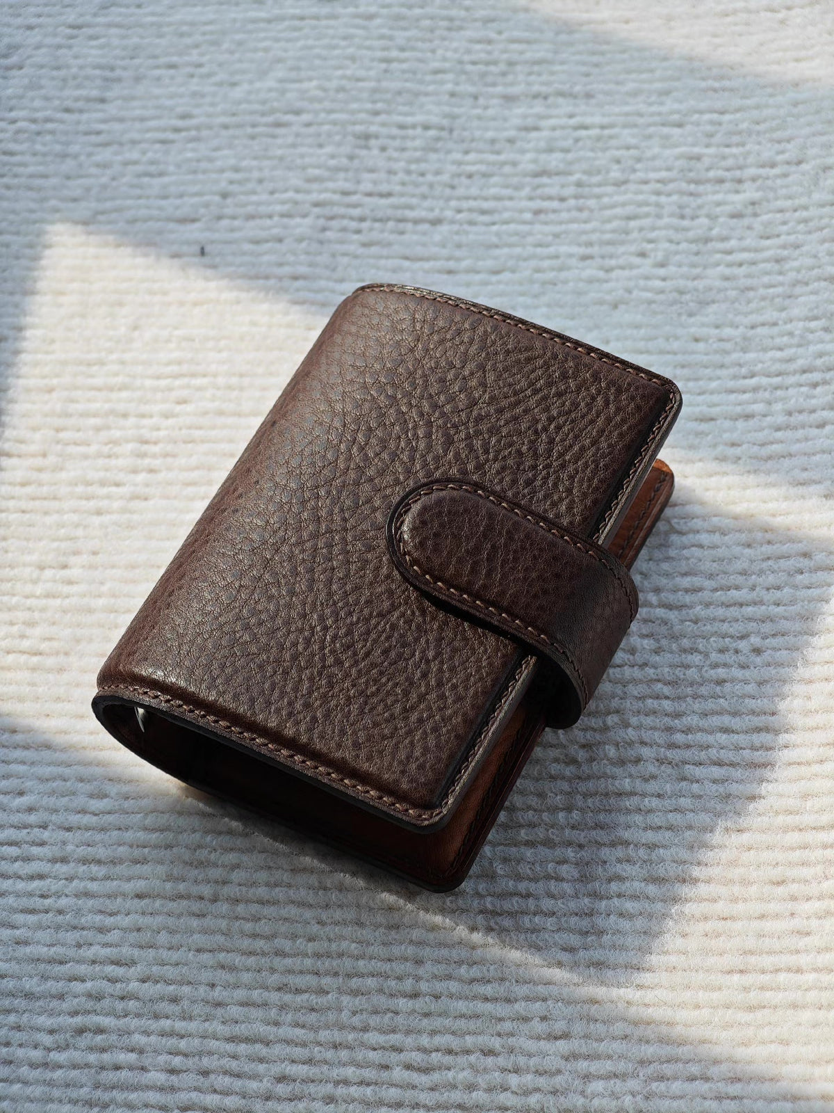 M5 A8 Ring Binder Notebook Cover Brown Leather