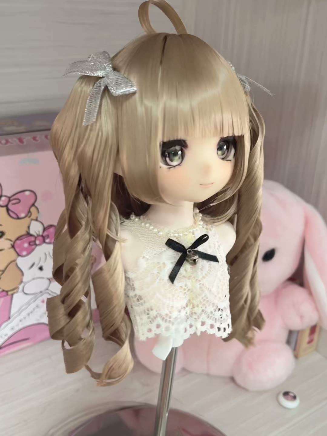 Doll Wig with Twin Tail Curls