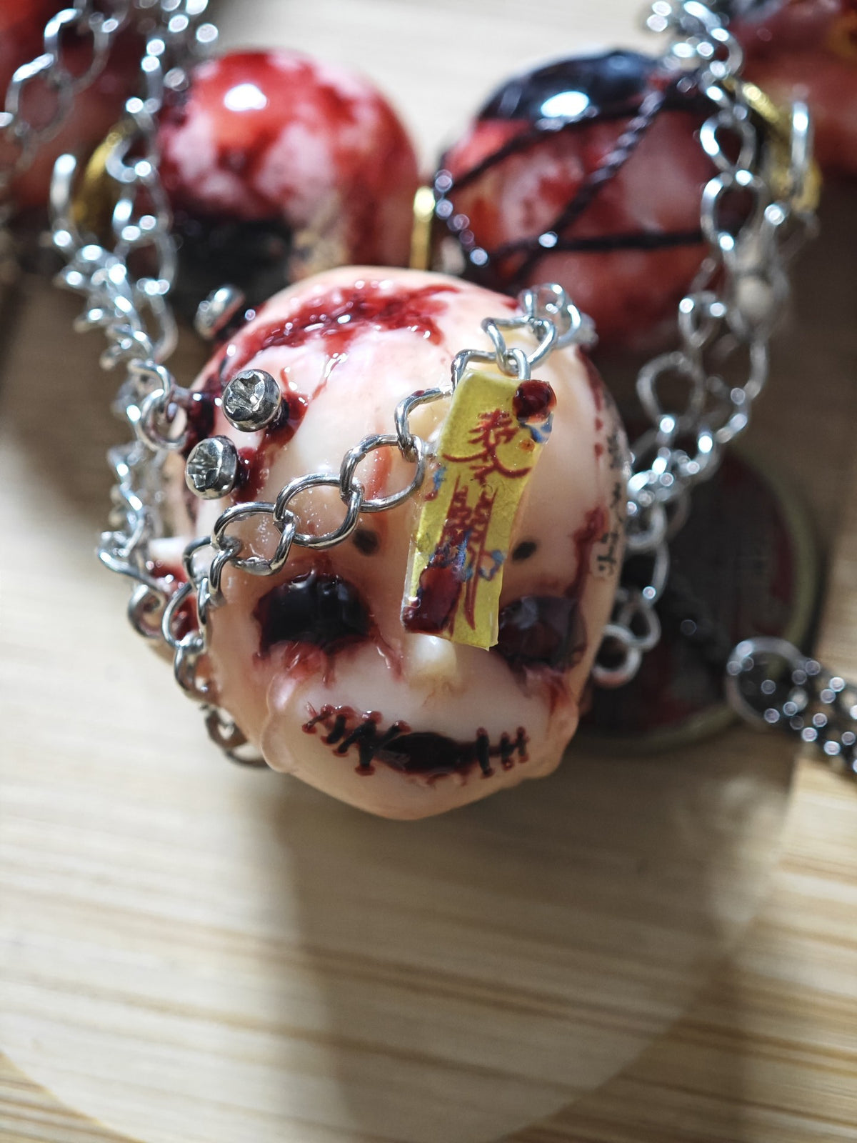 Cthulhu Doll Head Pendant Clay Horror