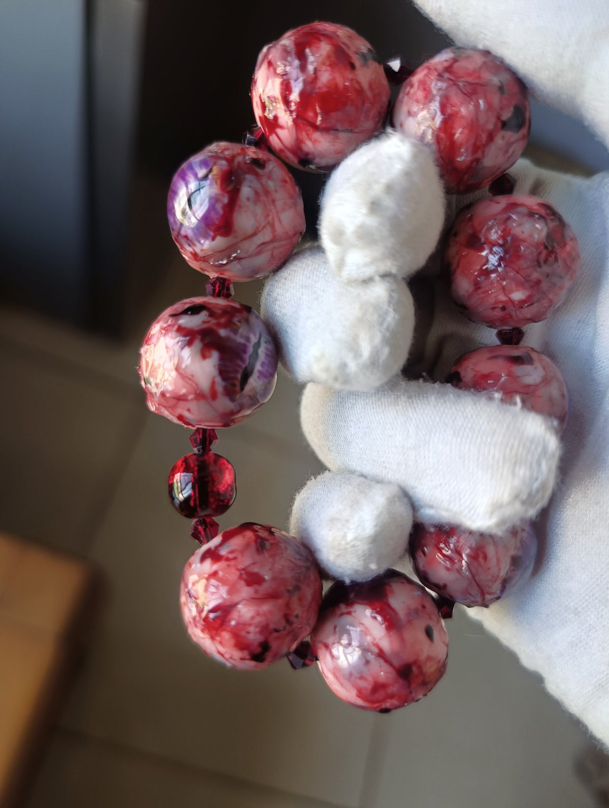 Cthulhu Eyeball Resin Bead Bracelet