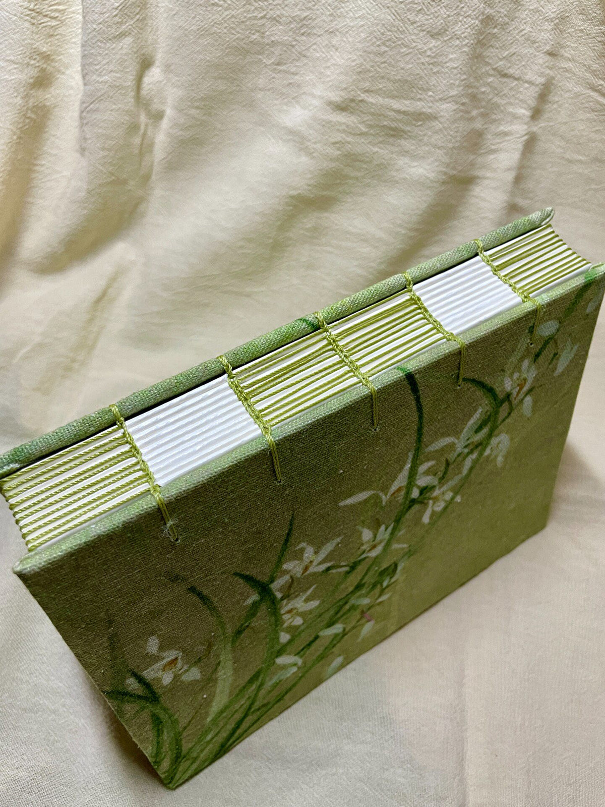 Handmade Notebook Chinese Orchid Fabric Cover