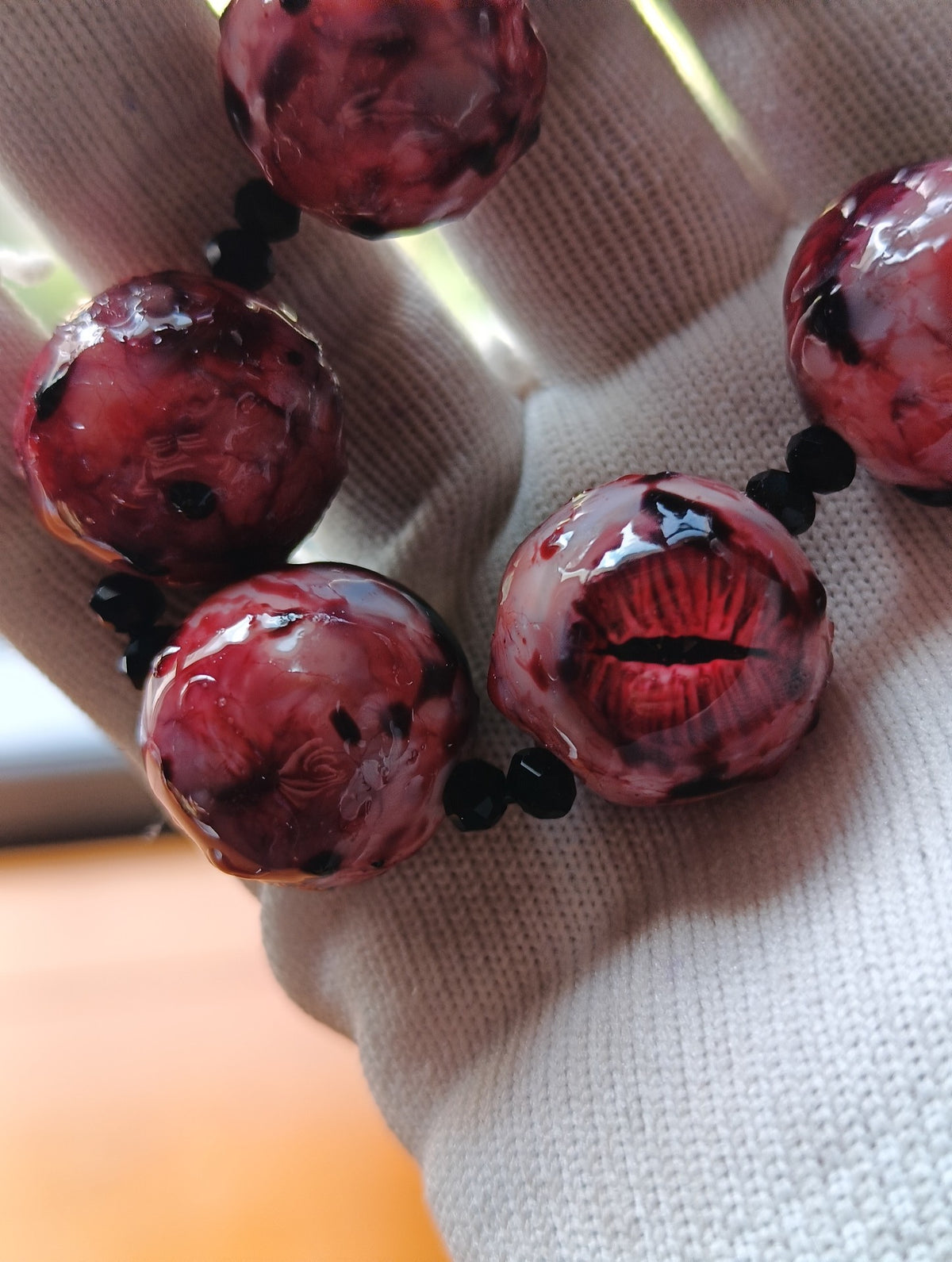 Cthulhu Bloodshot Eye Bracelet Resin