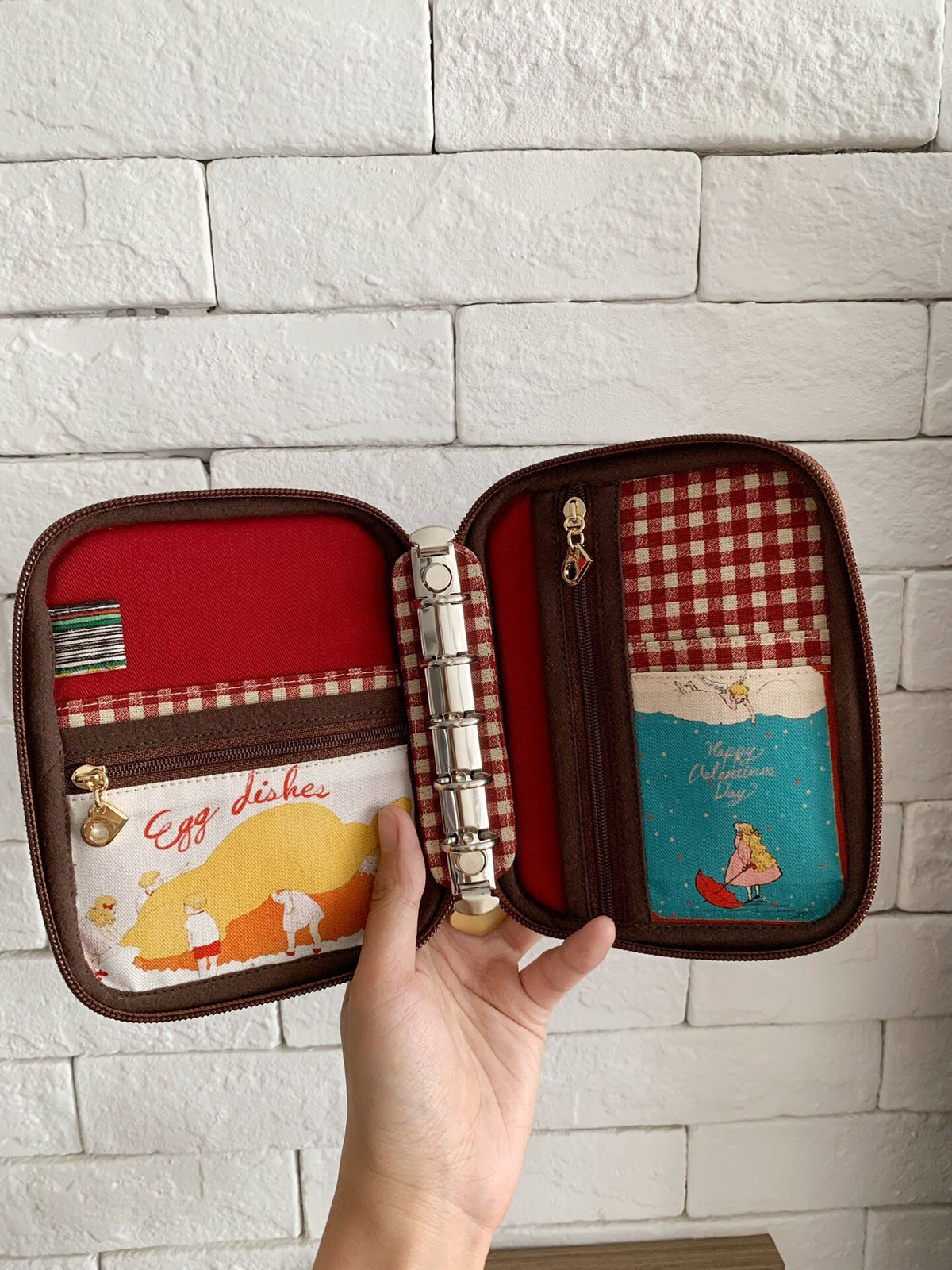 Zippered Pouch with Camper Van Print