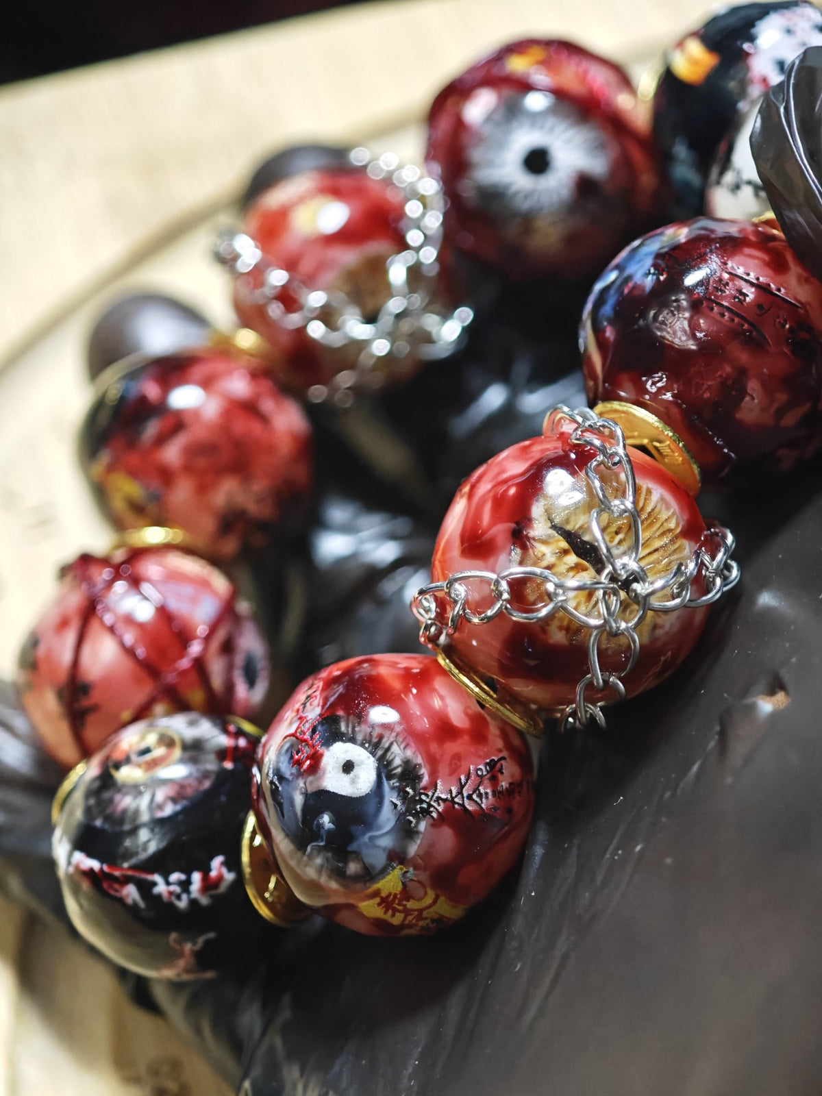 Cthulhu Rune Eye Bodhi Bead Bracelet