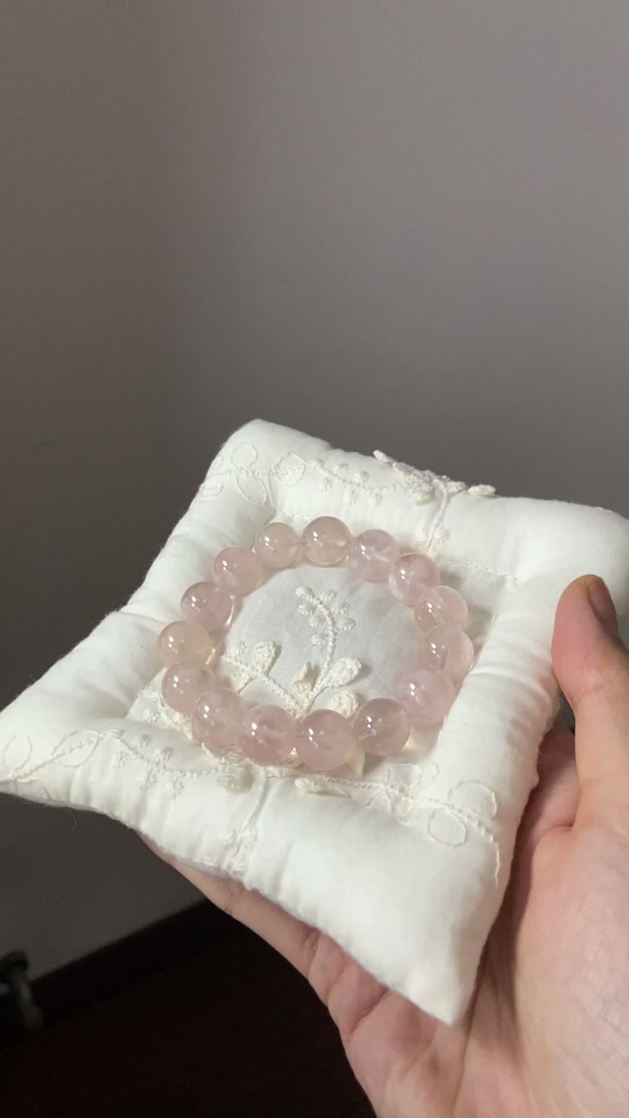 Roze Snowflake Phantom Quartz Kristalarmband