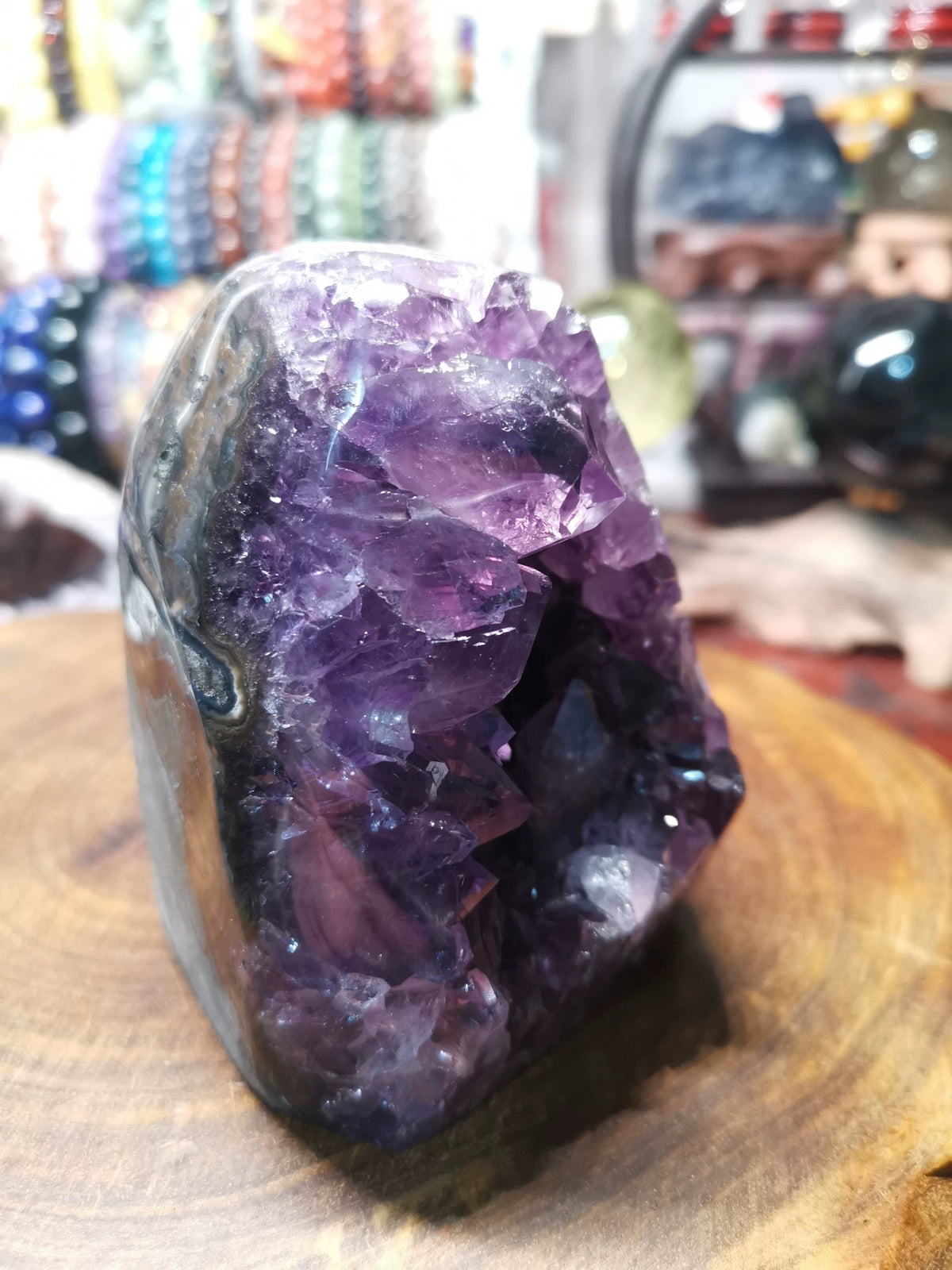 Uruguayan Amethyst Geode with Large Crystal Points