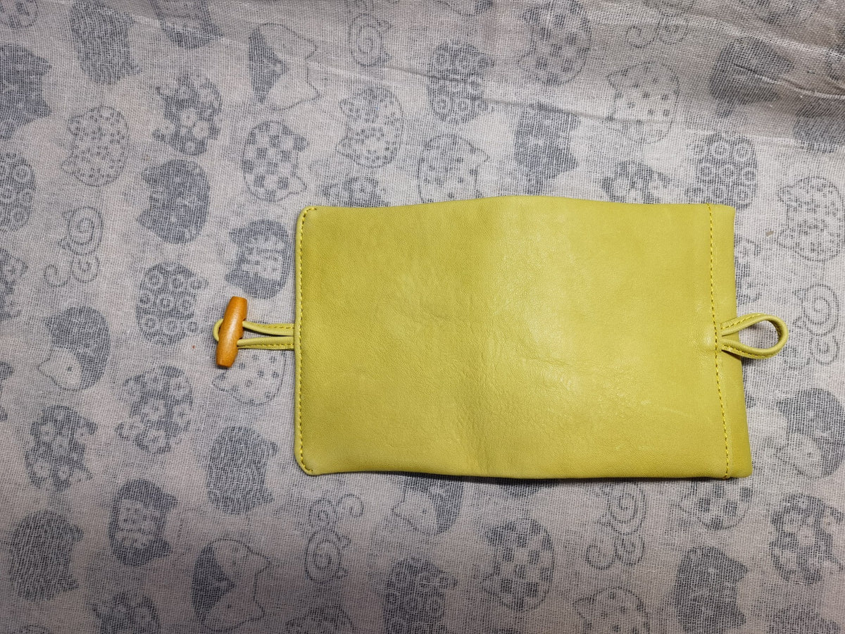 Lemon Yellow Sheepskin M5 Ring Binder Notebook Cover