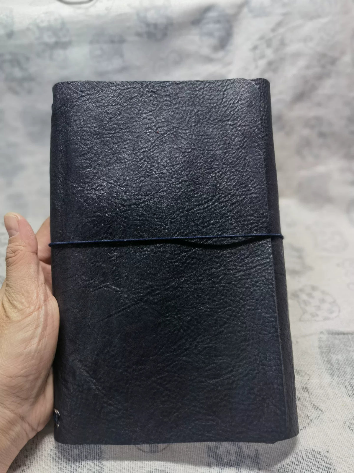 Inktblauw Leer A5 TN Tri Fold Hoes