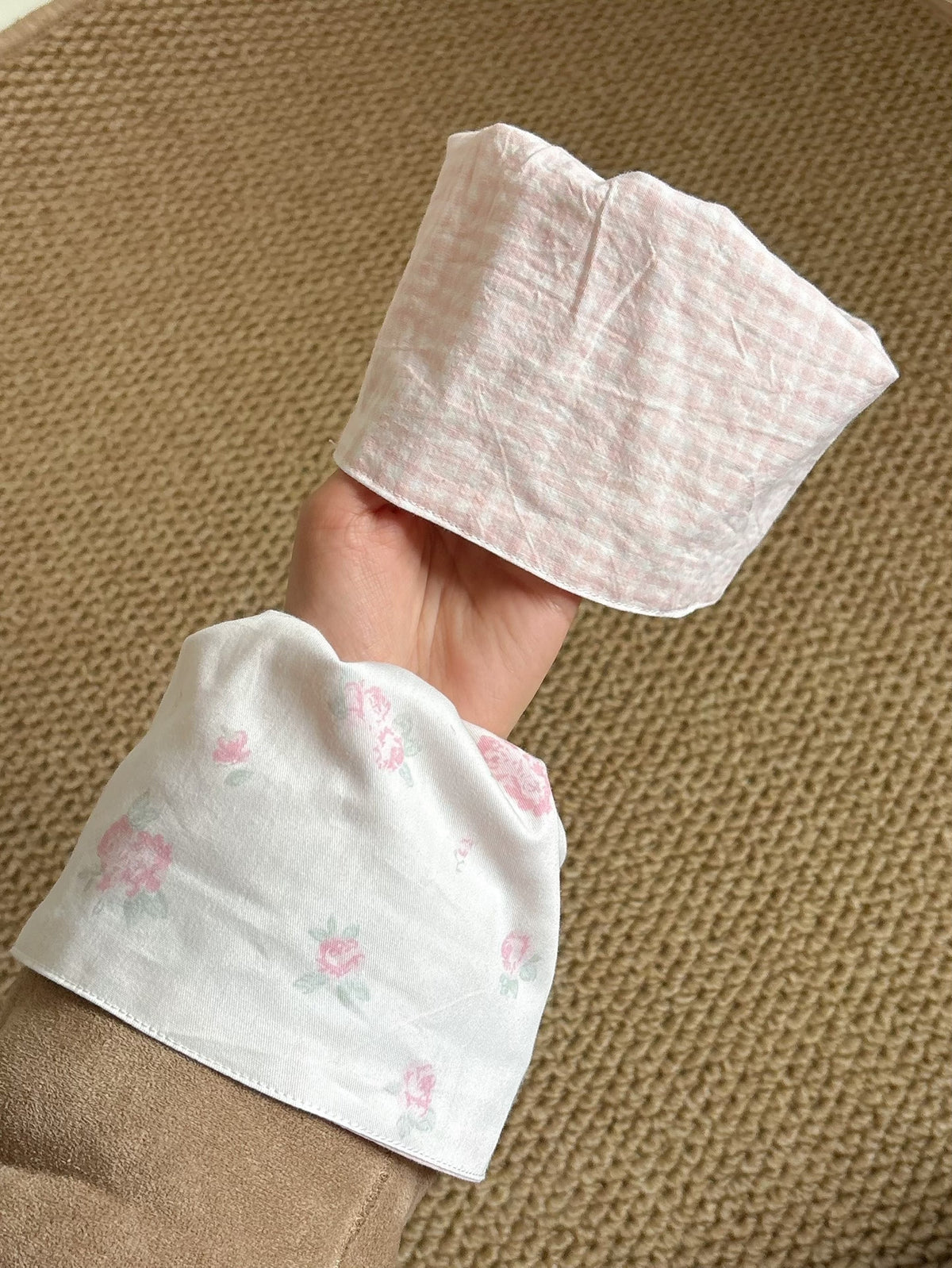 Coprismanica reversibili in stile giapponese fatti a mano