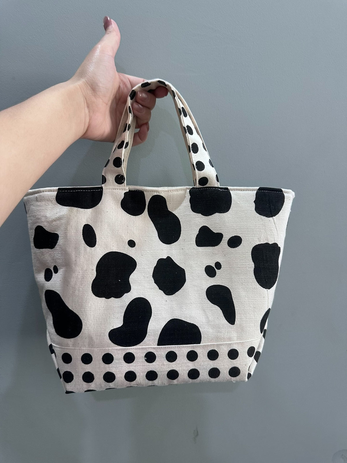 Cow Print Small Tote Bag 55