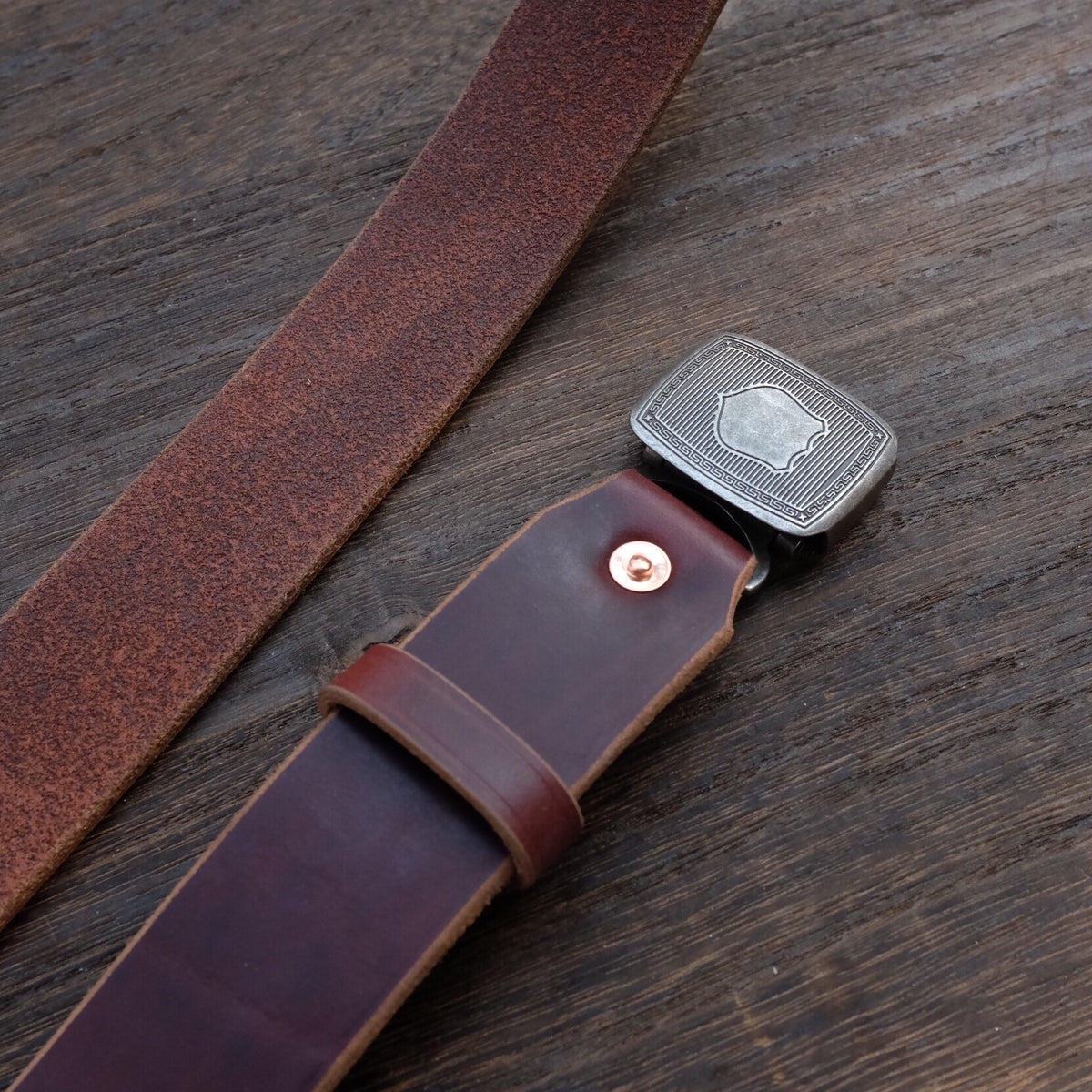 Horween Leather Hinge Buckle Belt