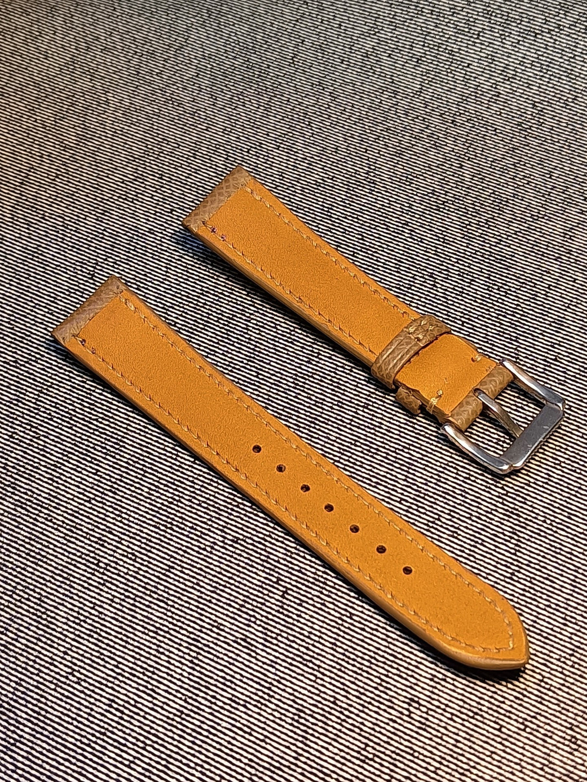 Epsom Leather Watch Strap Brown