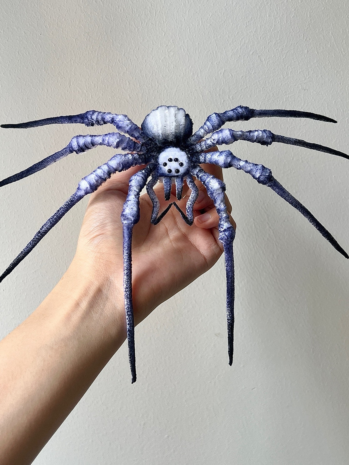 Chenille Stem Plush Spider with Articulated Legs