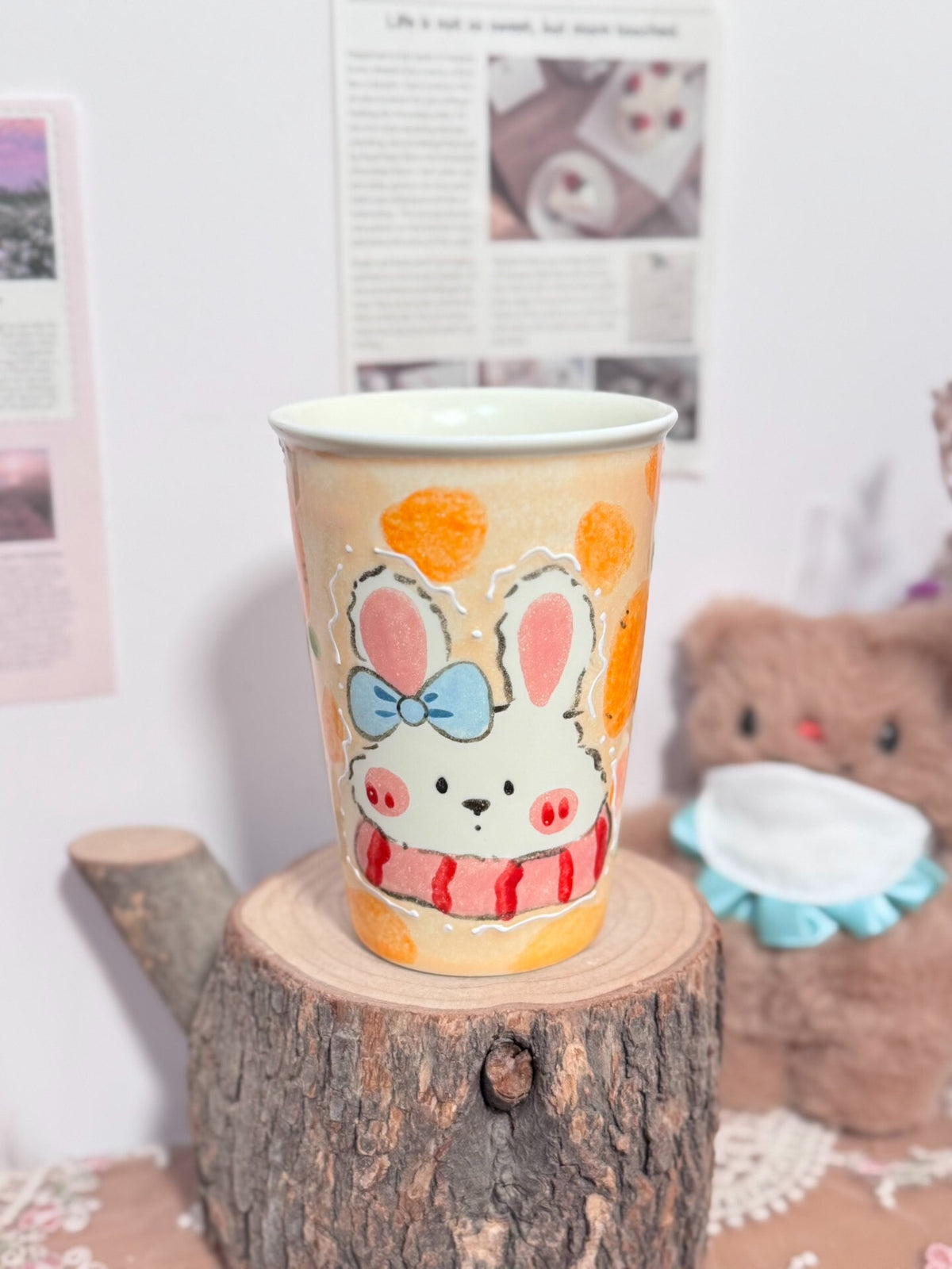 Handmade Ceramic Rabbit Cup 300cc