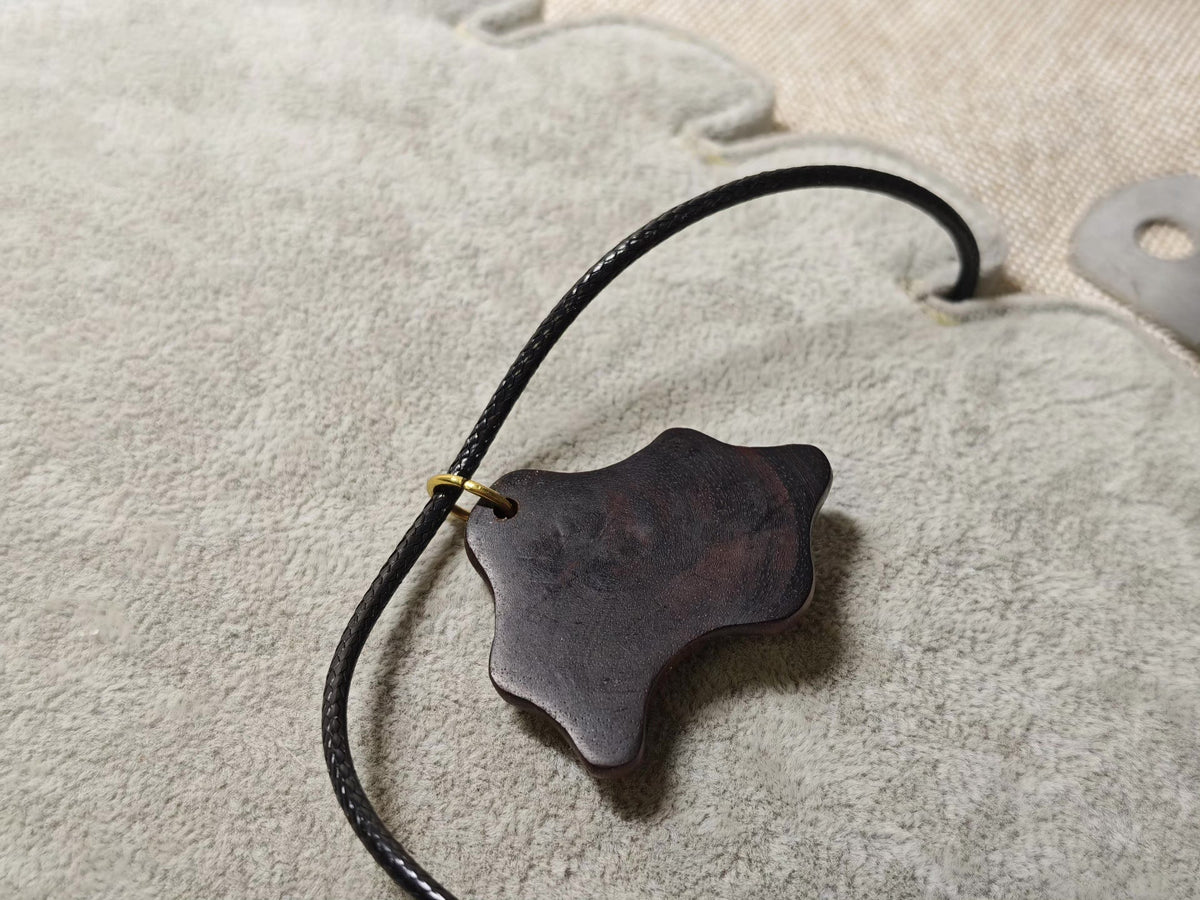 Red Sandalwood Labradorite Eye of Horus Pendant