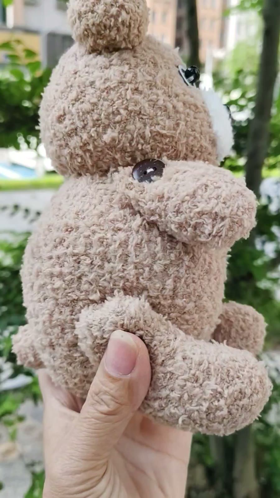 Urso de Pelúcia Feito à Mão Meia Khaki