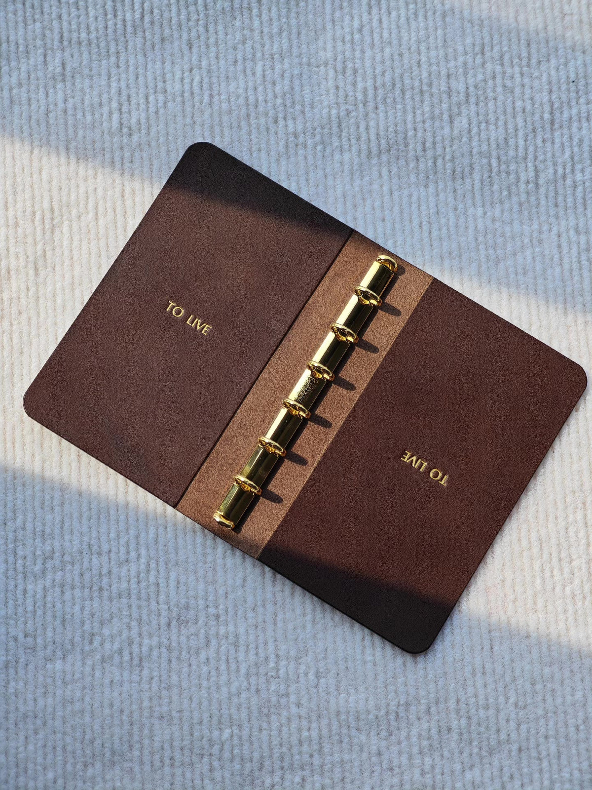 A7 Leather Planner Notebook Six Ring Binder