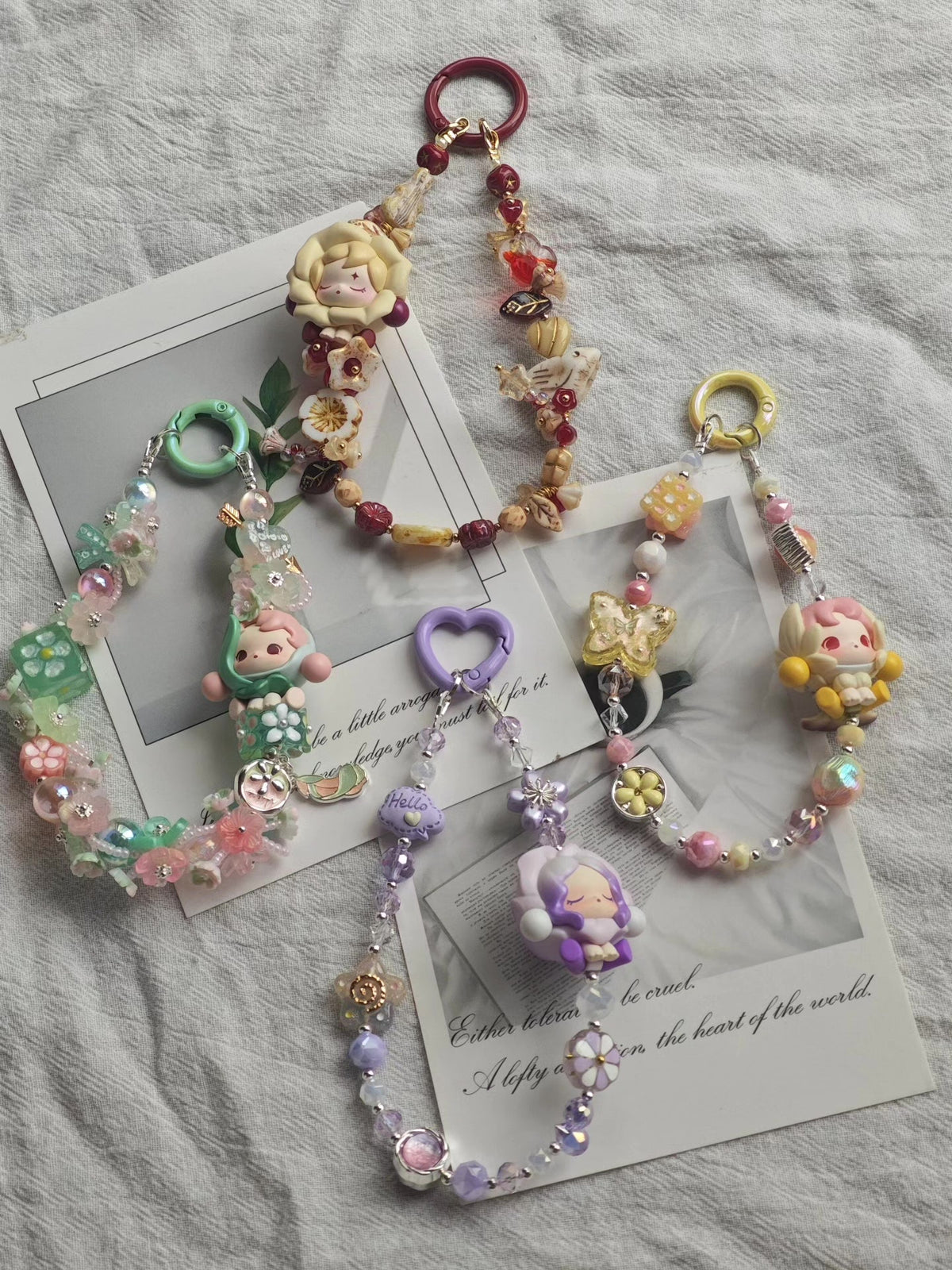 POP MART Flower's Four Acts Beaded Phone Charm