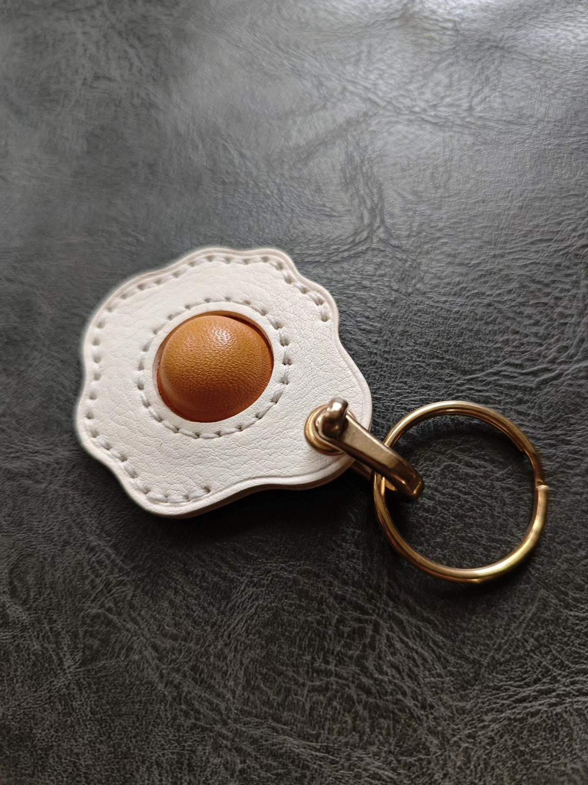 AirTag Leather Fried Egg Holder