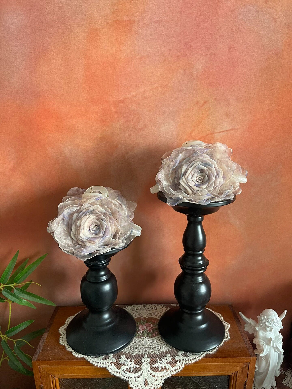 Handmade Fabric Rose Claw Clip