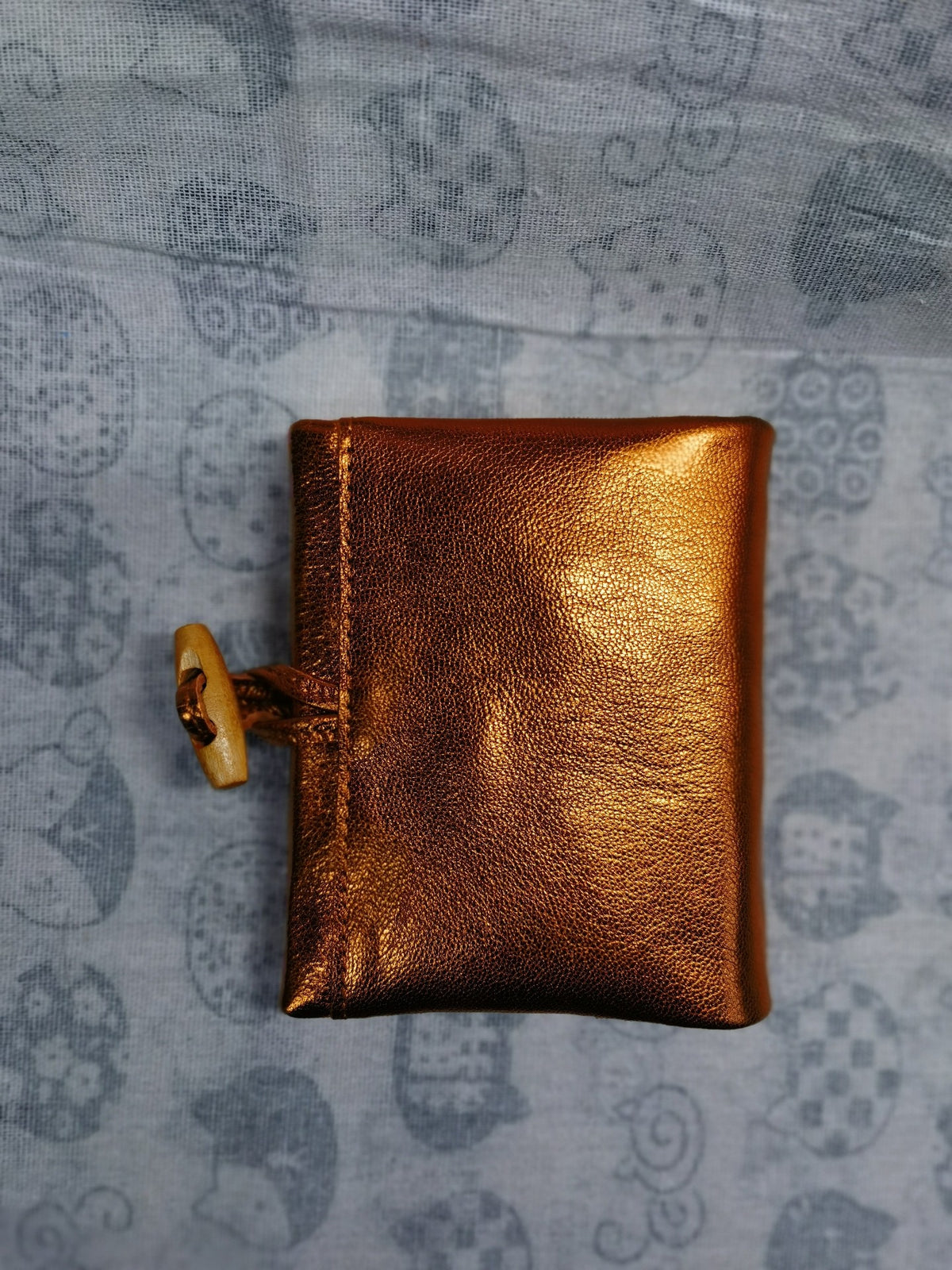 Metallic Orange Sheepskin Six-Ring Journal Cover