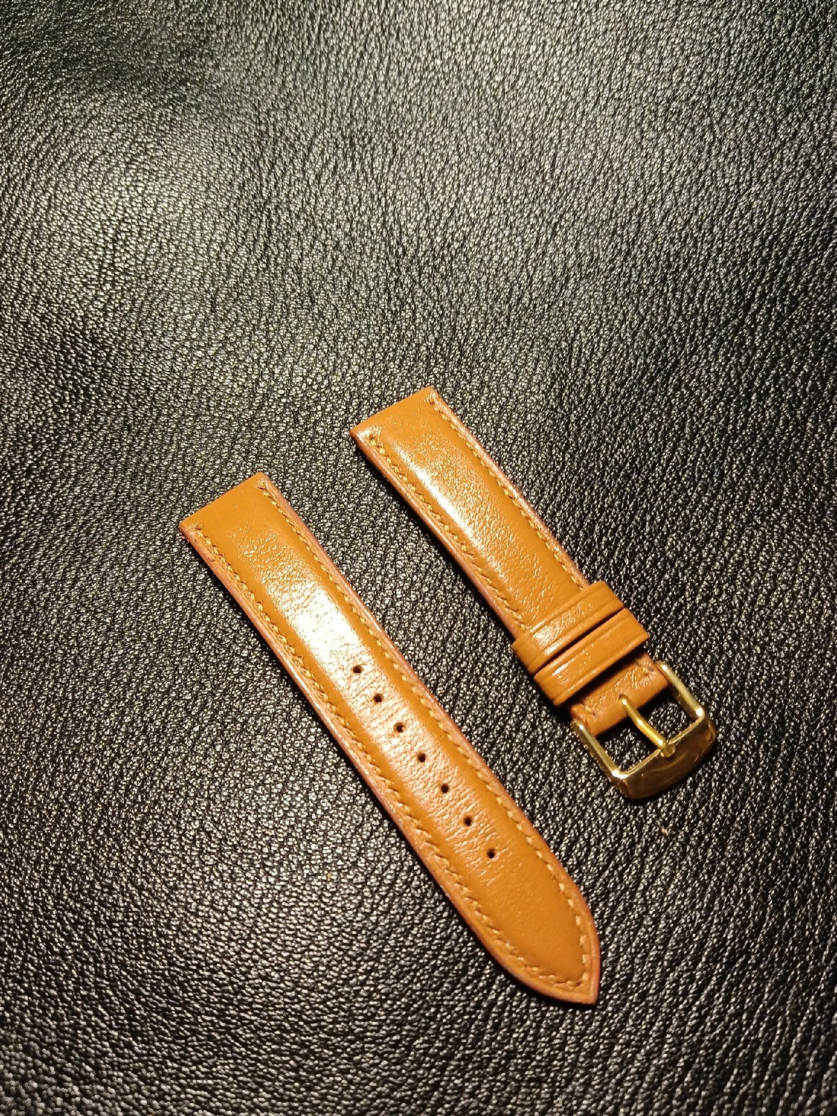 Swift Leather Watch Strap Yellow Brown