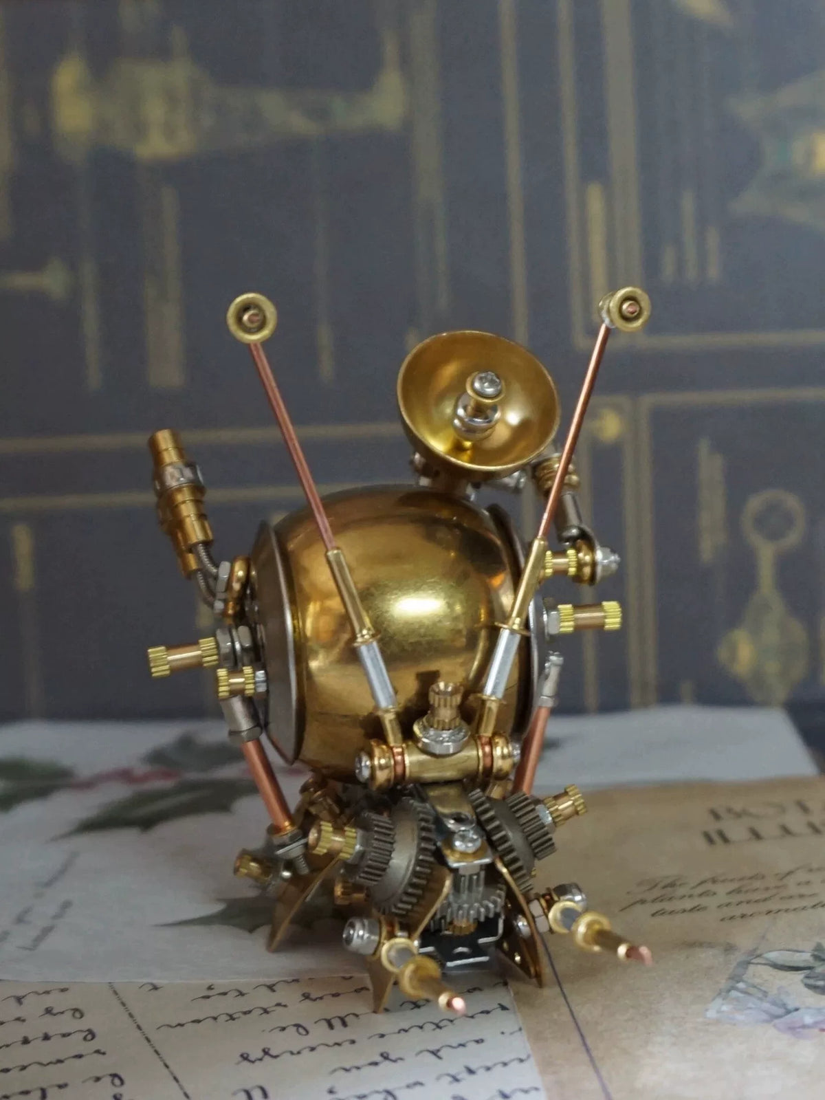 Steampunk Brass Mechanical Snail Figurine Sculpture