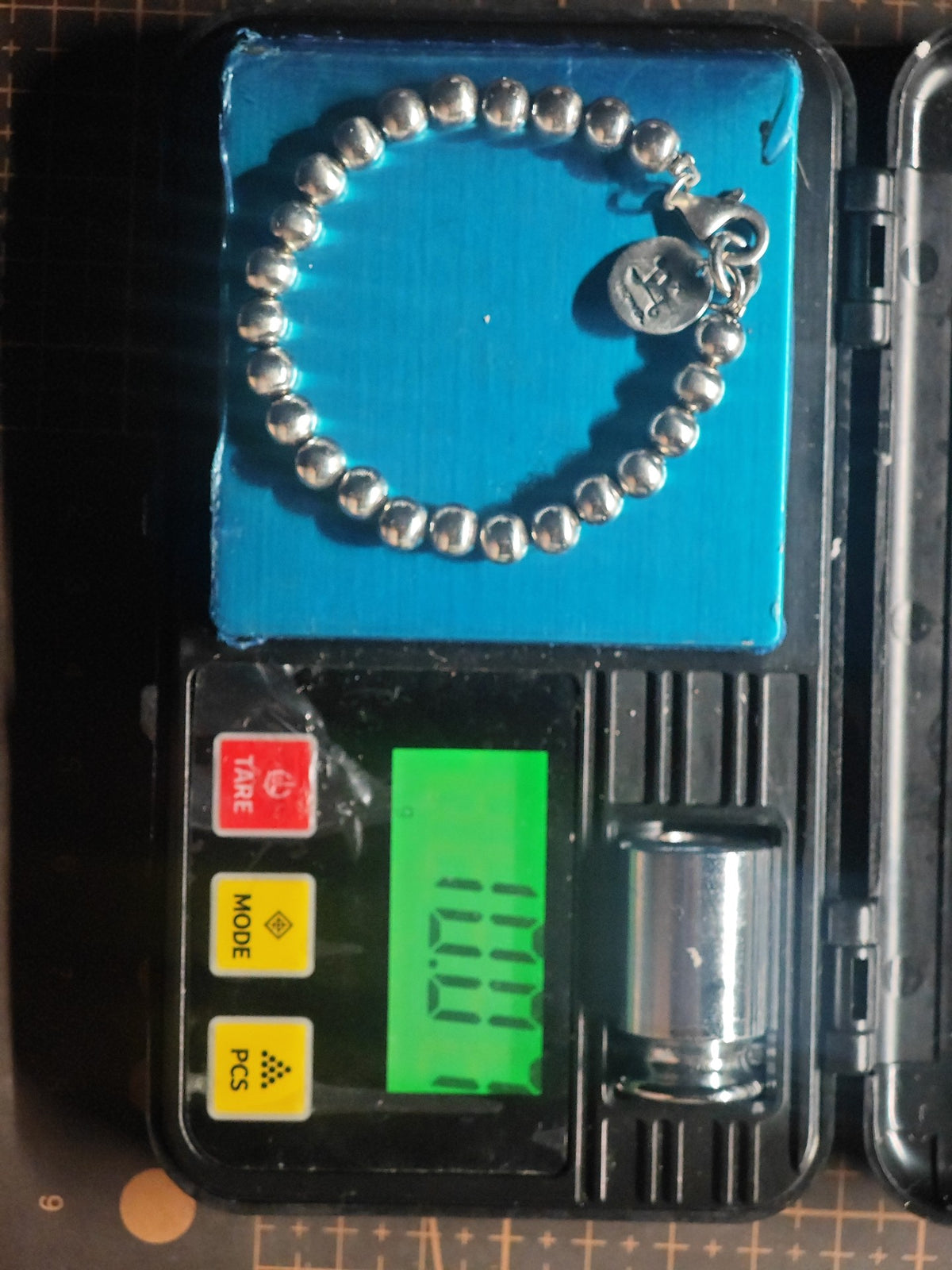 Bracelete de Contas em Prata de Lei 925