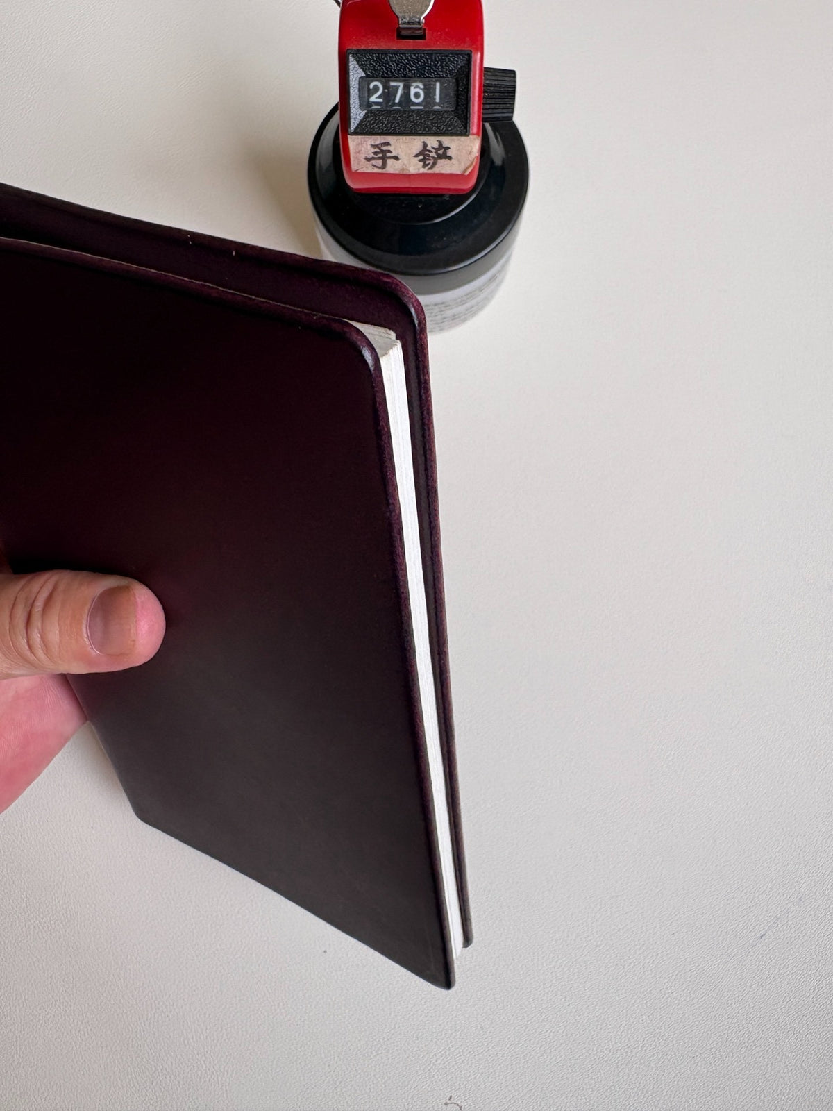 Handmade Buttero Leather Purple A6 Ring Binder