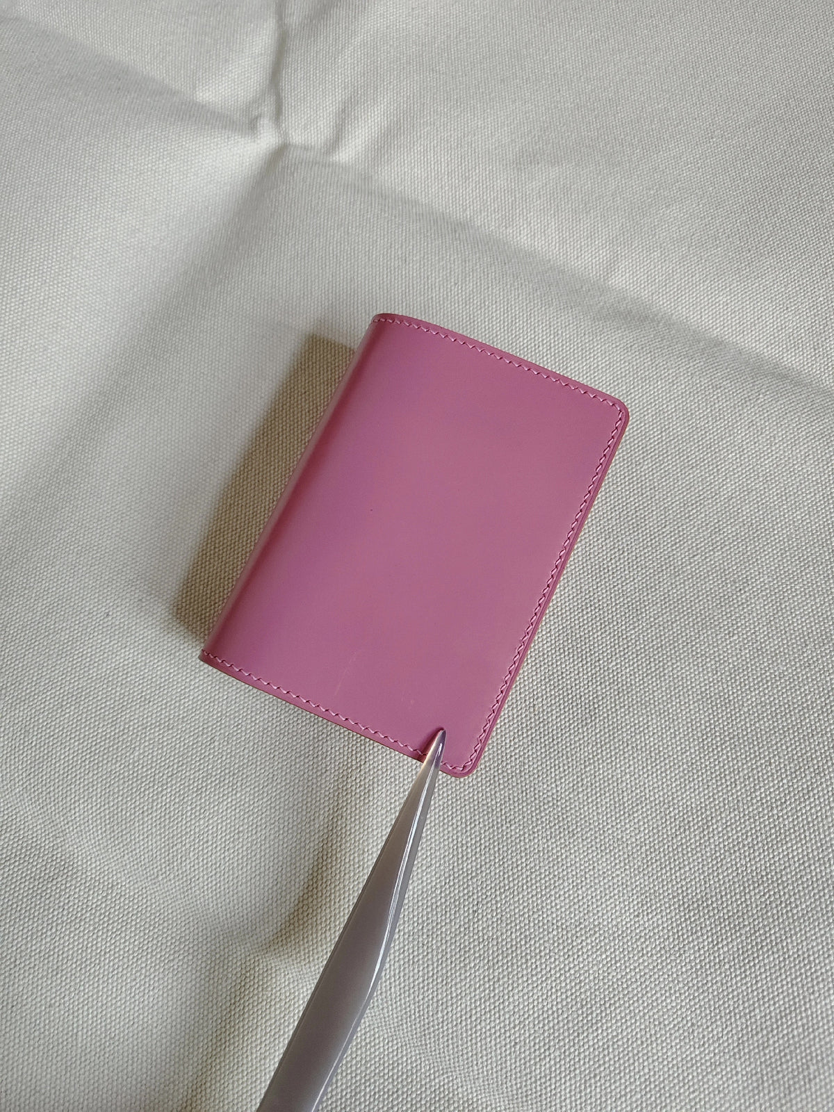 Pink Bridle Leather A8 Ring Binder Notebook