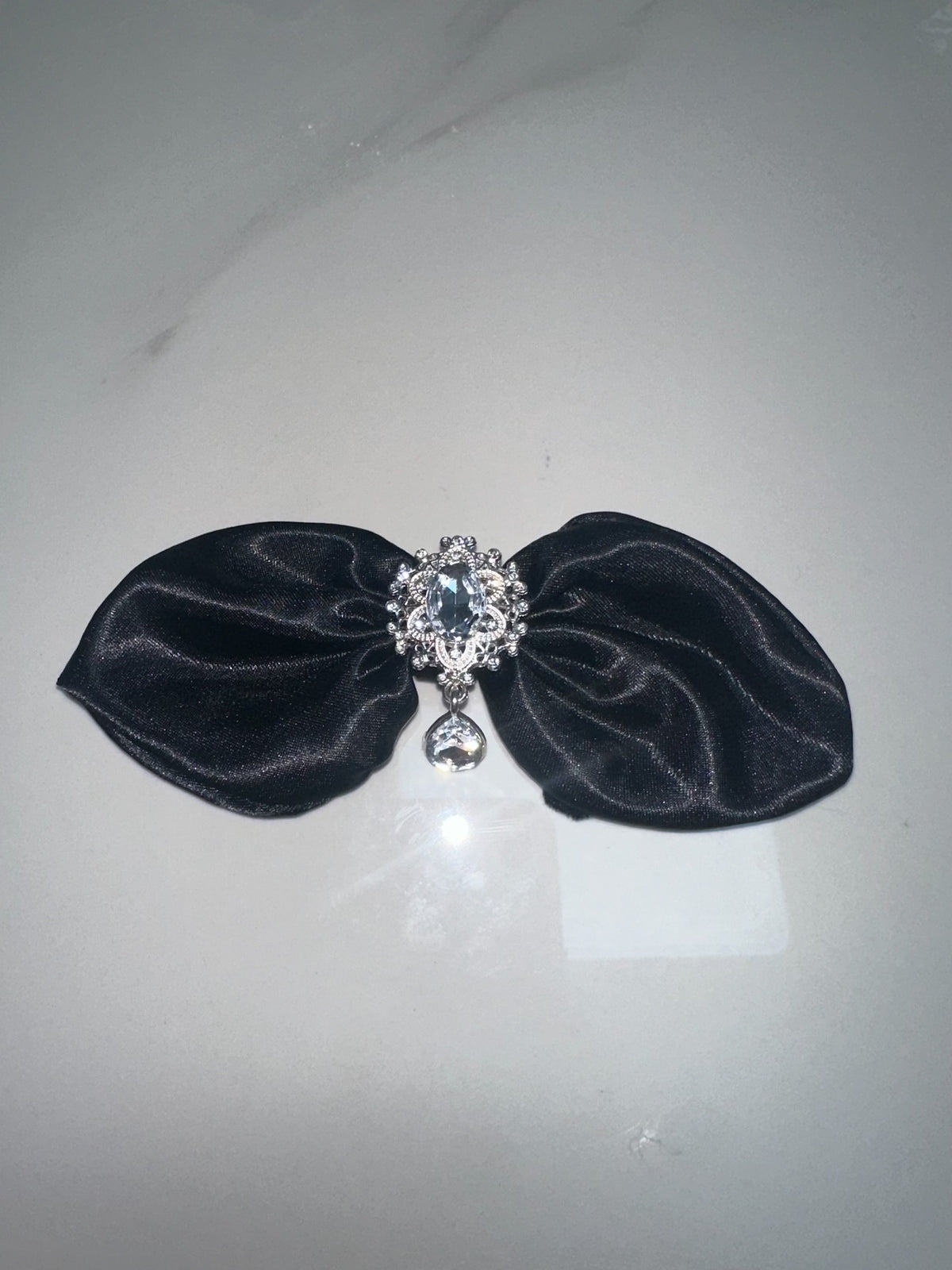 Black Satin Lolita Bunny Ear Top Hat