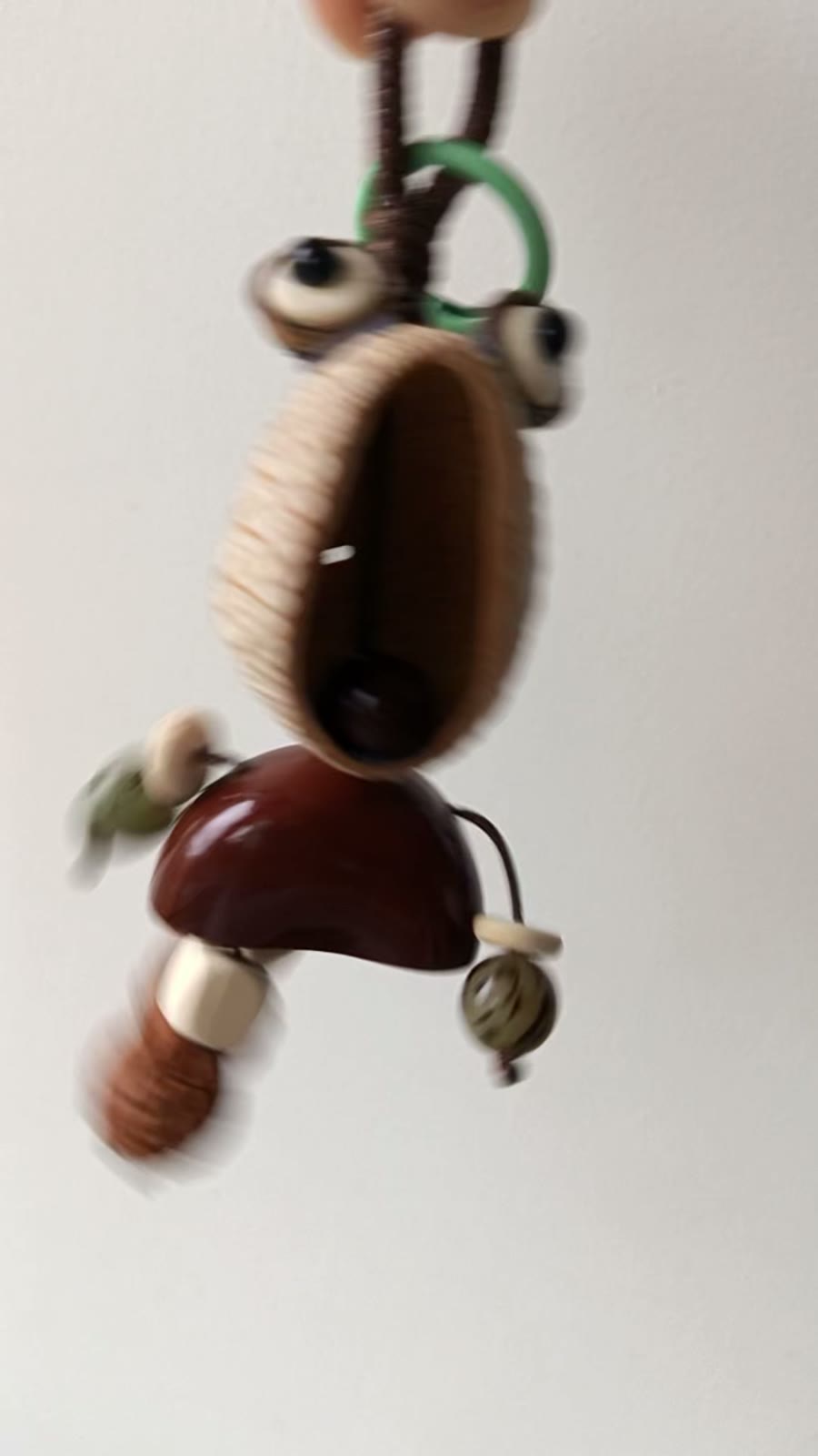 Handcrafted Nut Shell Funny Keychain