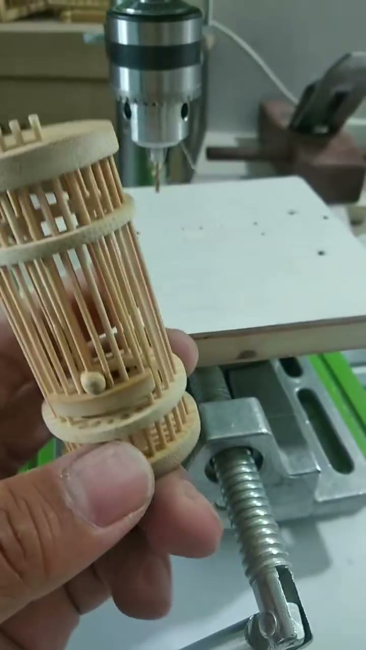 Handcrafted Bamboo Cricket Cage Handheld 30mm