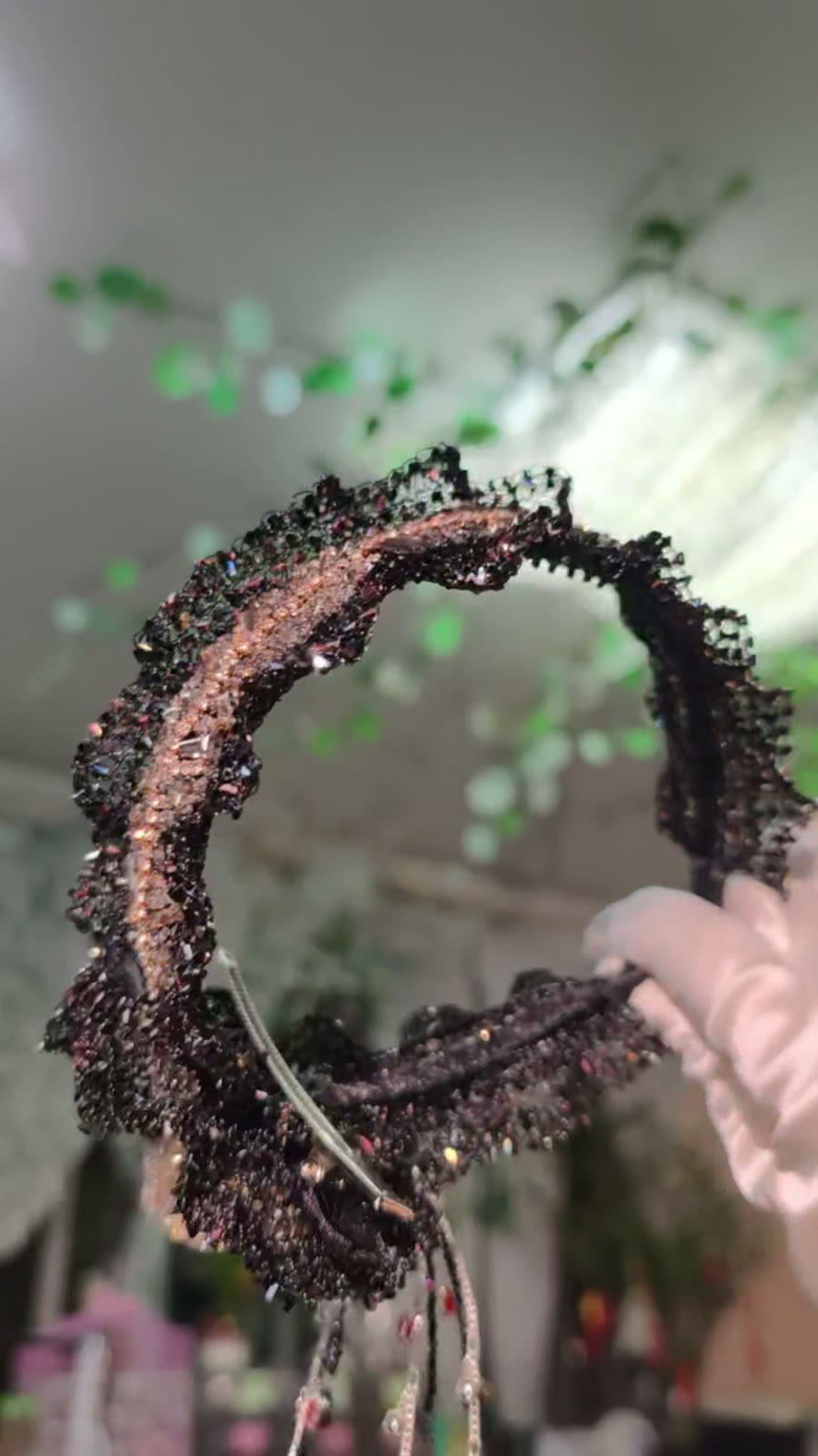 ハンドメイド クリスタルビーズ ハット ヘアクリップ セット