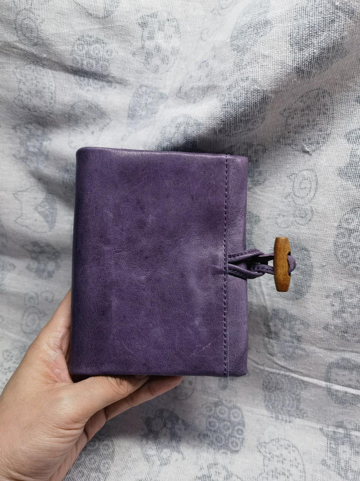 Purple Oil Wax Leather A6 Journal Cover