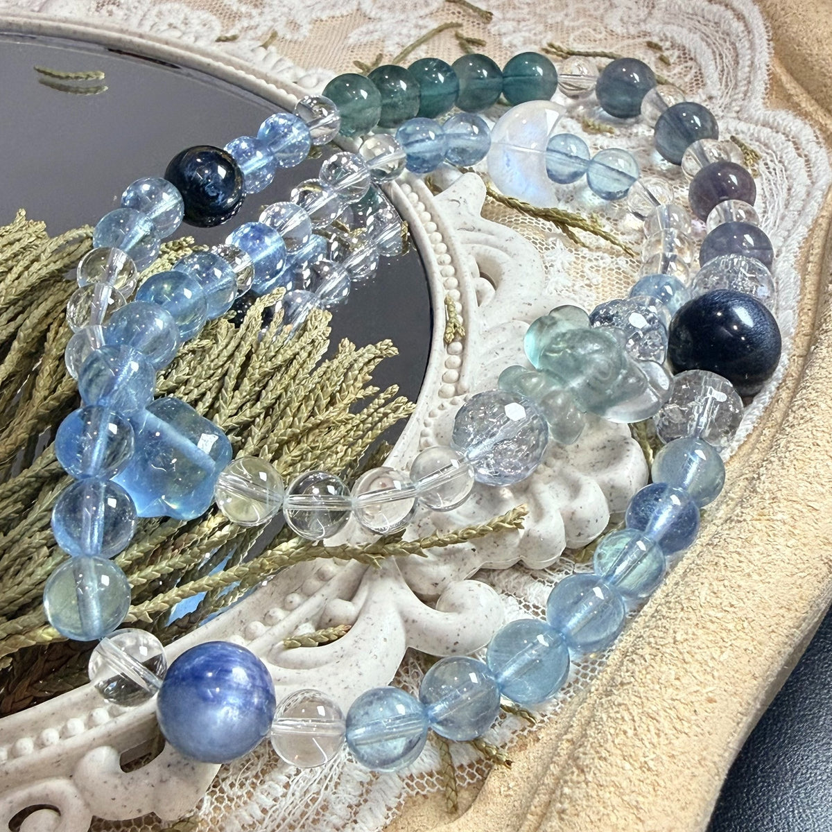 Aquamari Multi Wrap Ketting Armband