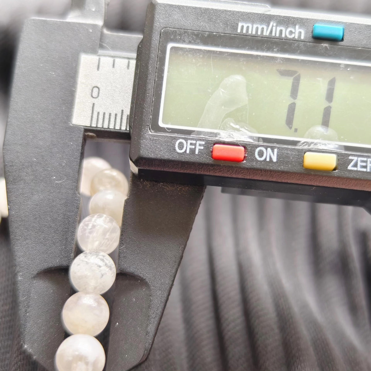White Phantom Quartz Beaded Bracelets 12mm
