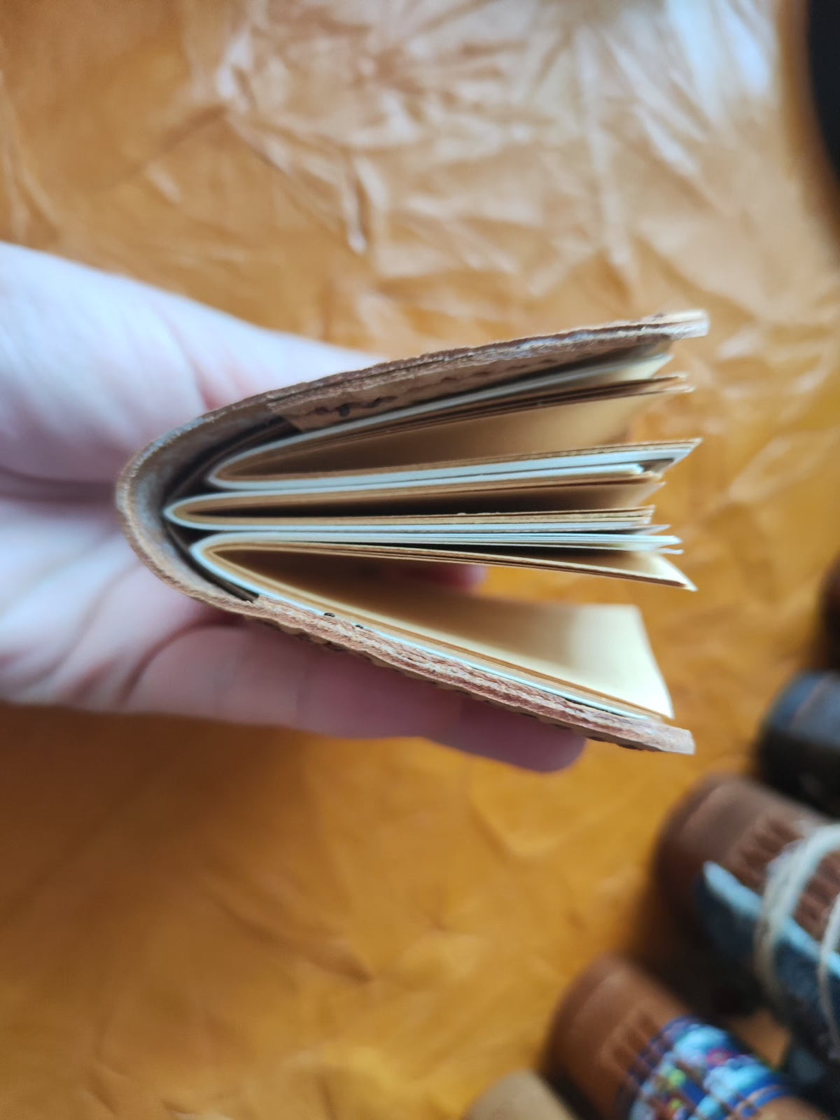Handcrafted Cowhide Leather Notebook with Embossed Roses