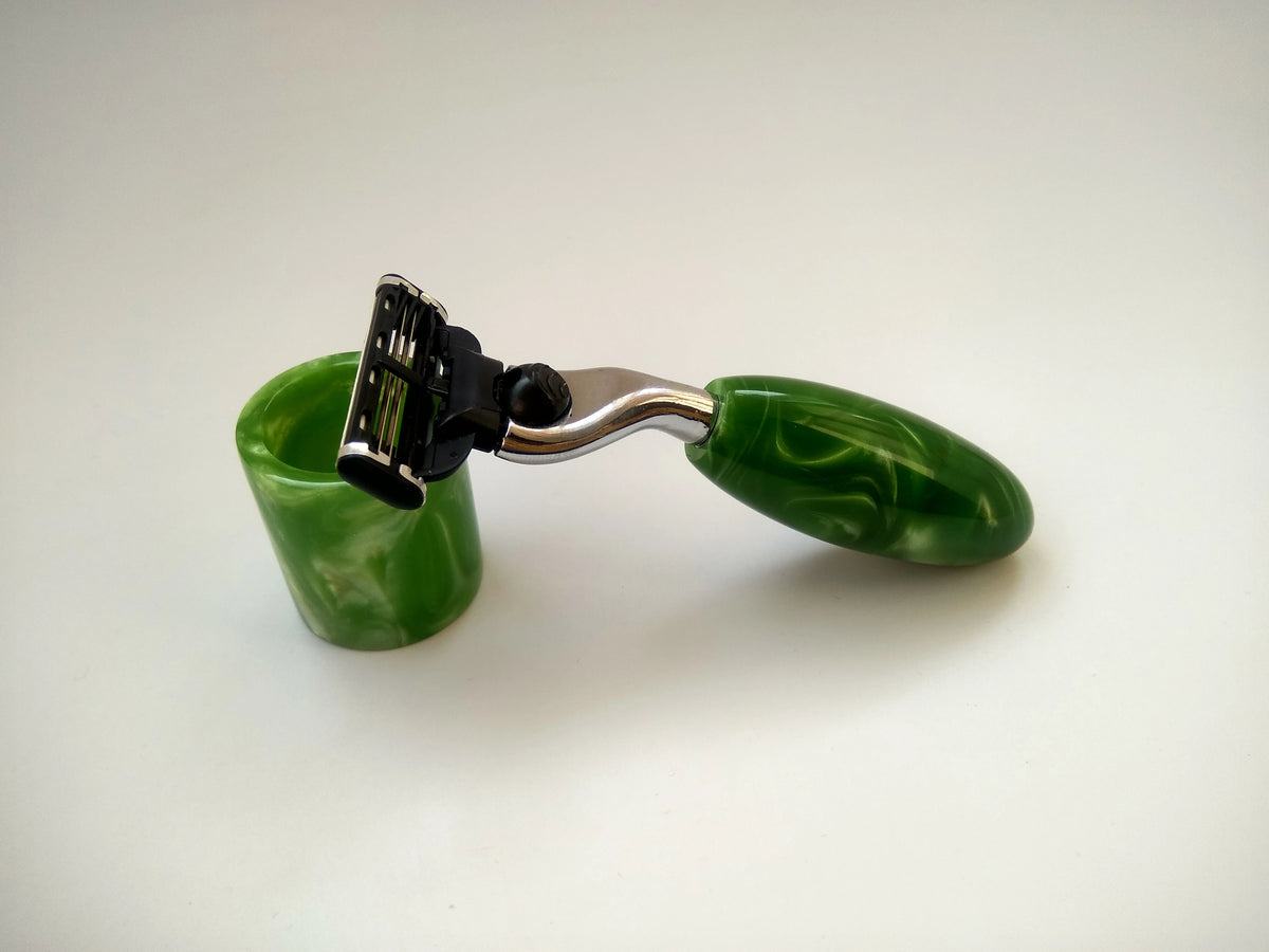 Women Manual Shaver Green Handle