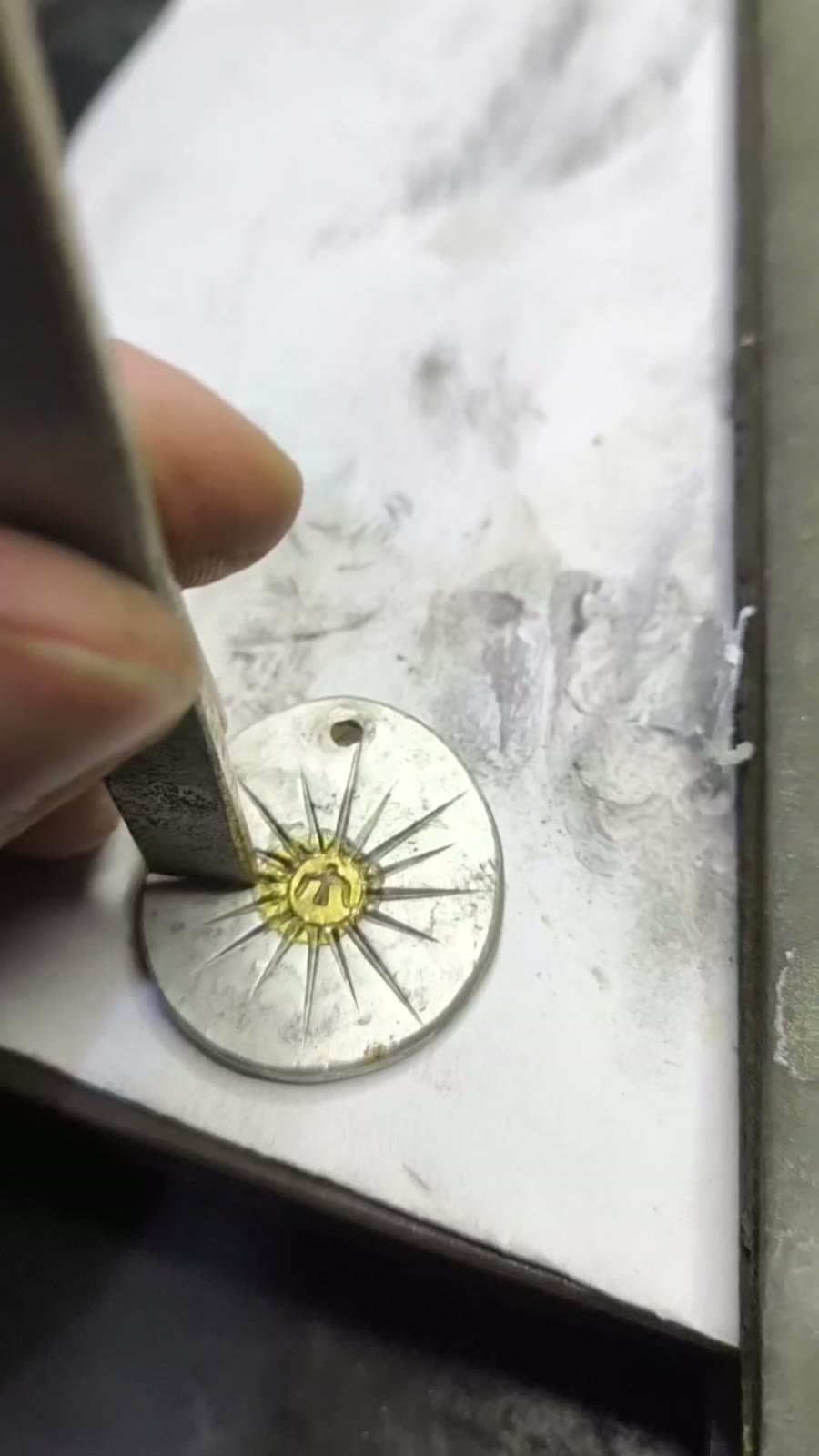 Handcrafted Silver Sunburst Pendant