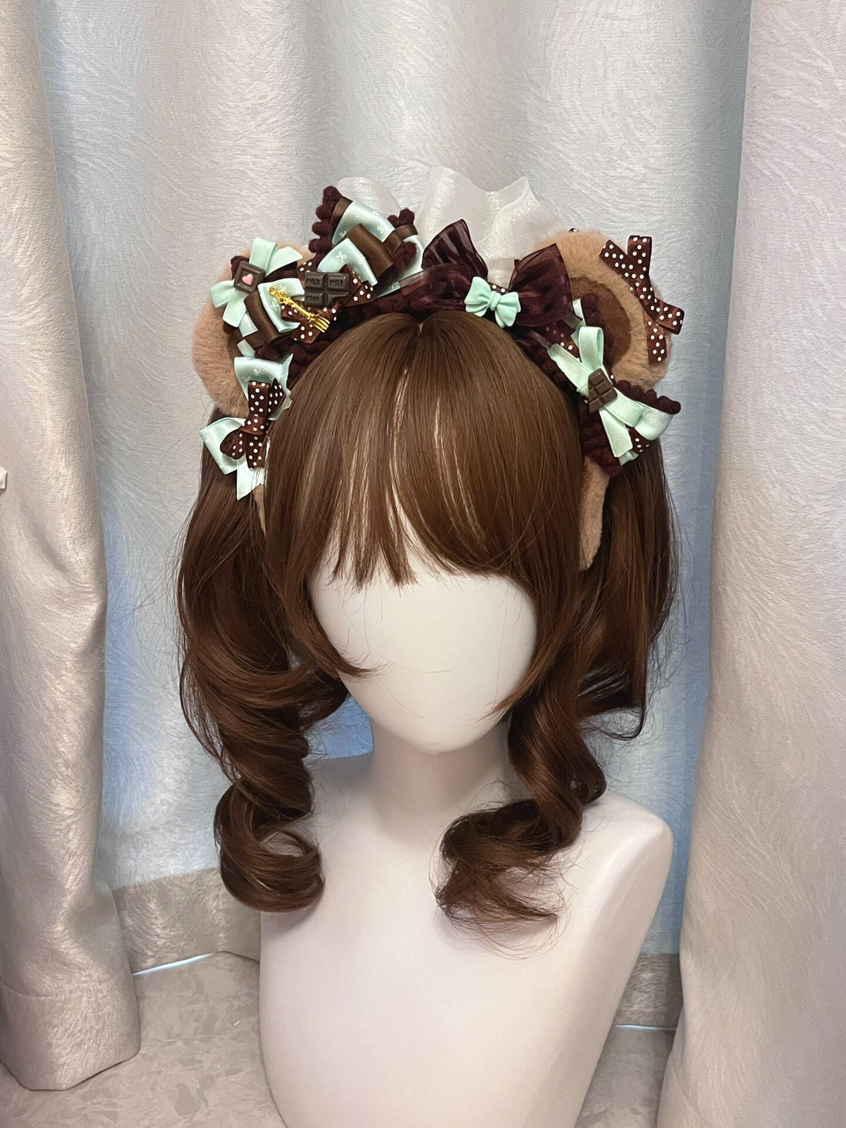 Mint Chocolate Bear KC Headband Plush