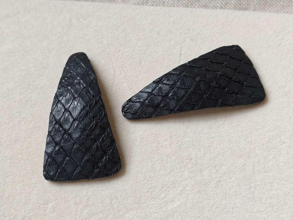 Snakeskin Hair Clips Set Geometric Pair