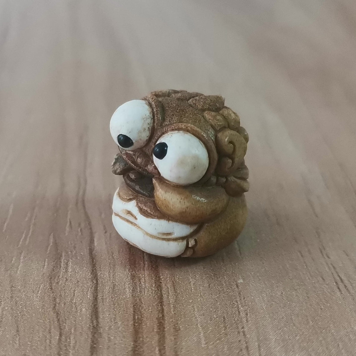 Deer Antler Pixiu Carved Bead Pendant