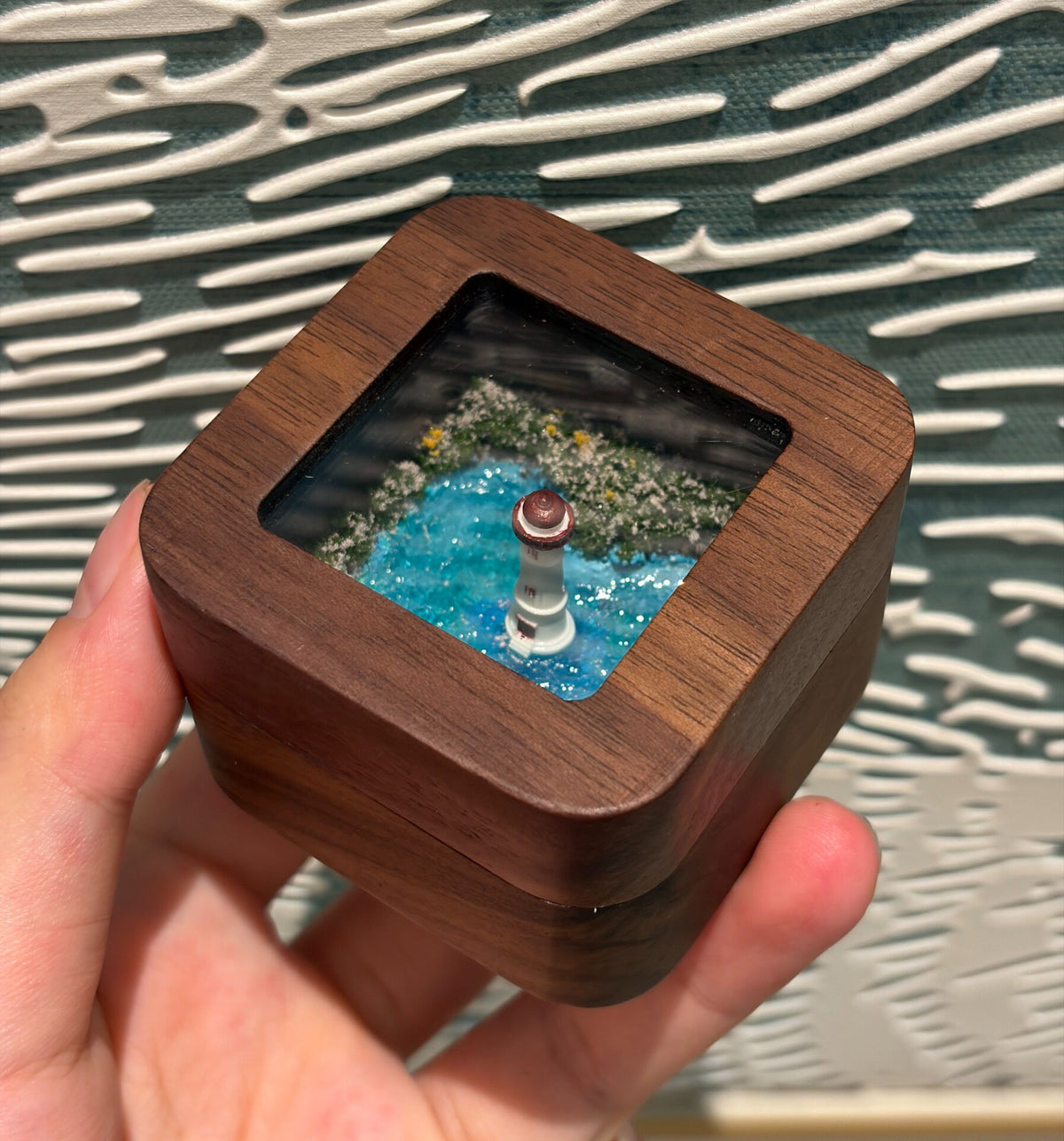 Wooden Miniature Diorama Box Moon Stream