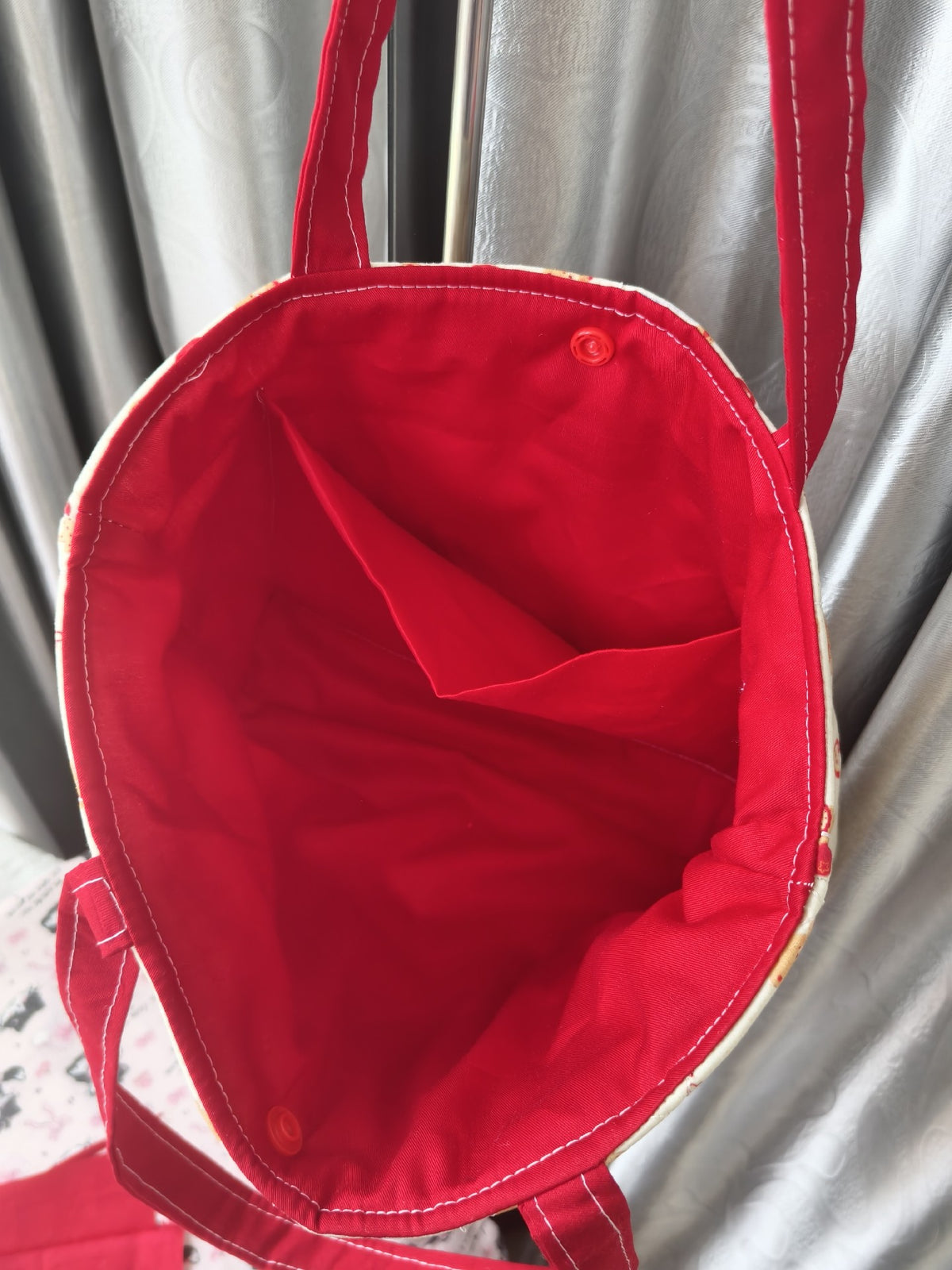Quilted Teddy Bear Print Tote Bag