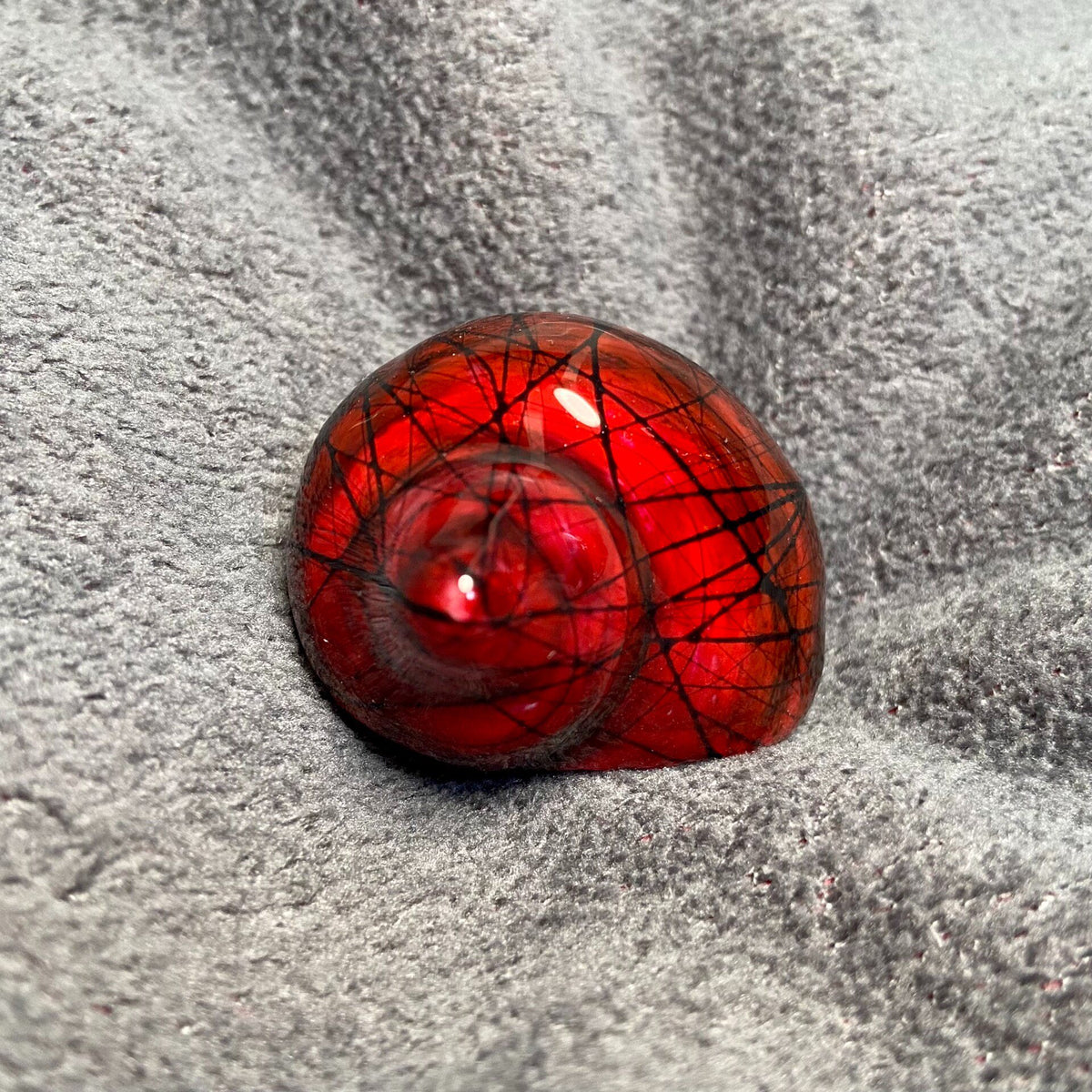Hermit Crab Replacement Shell Dark Red Web Pattern