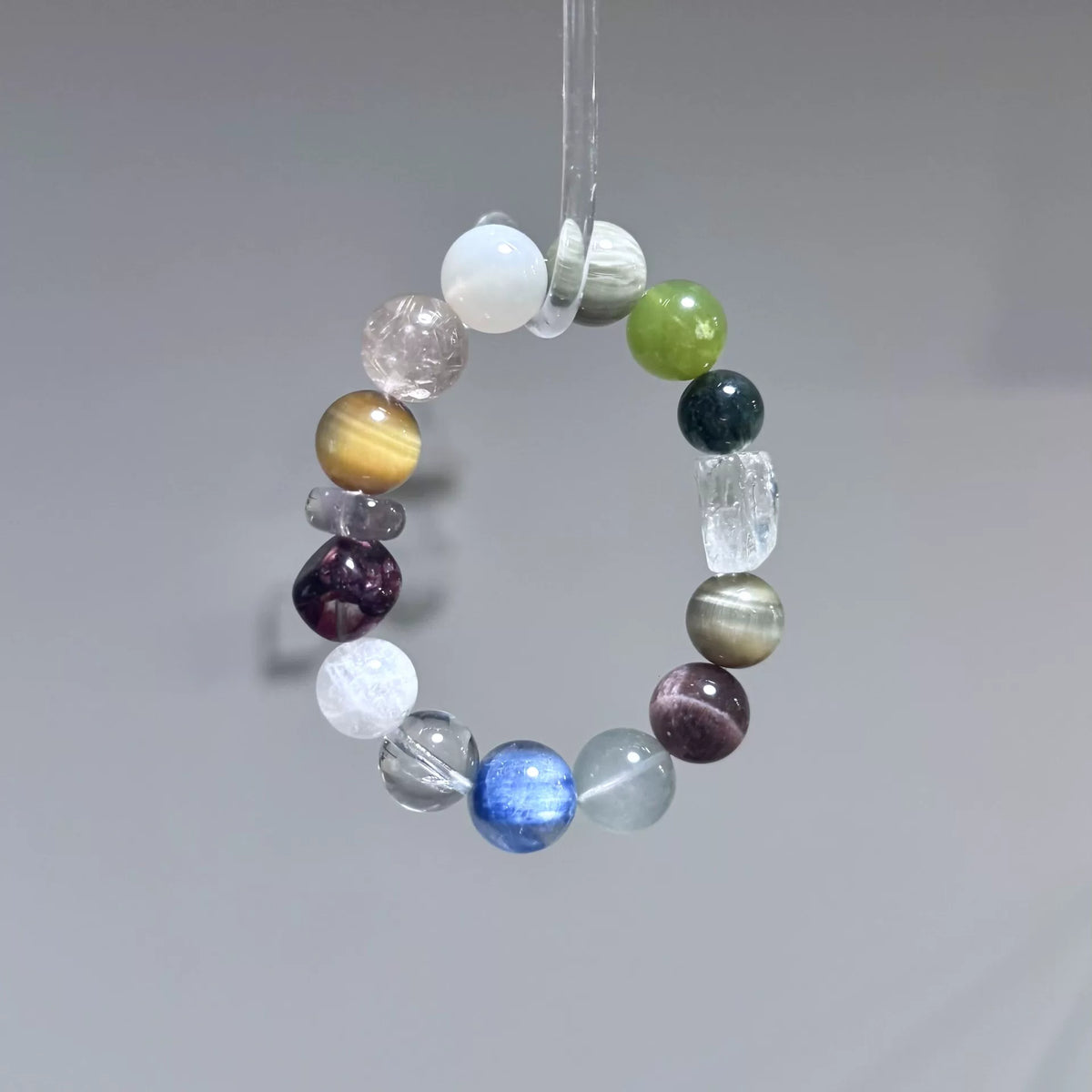 Bracciale con perline in pietre miste 14 mm