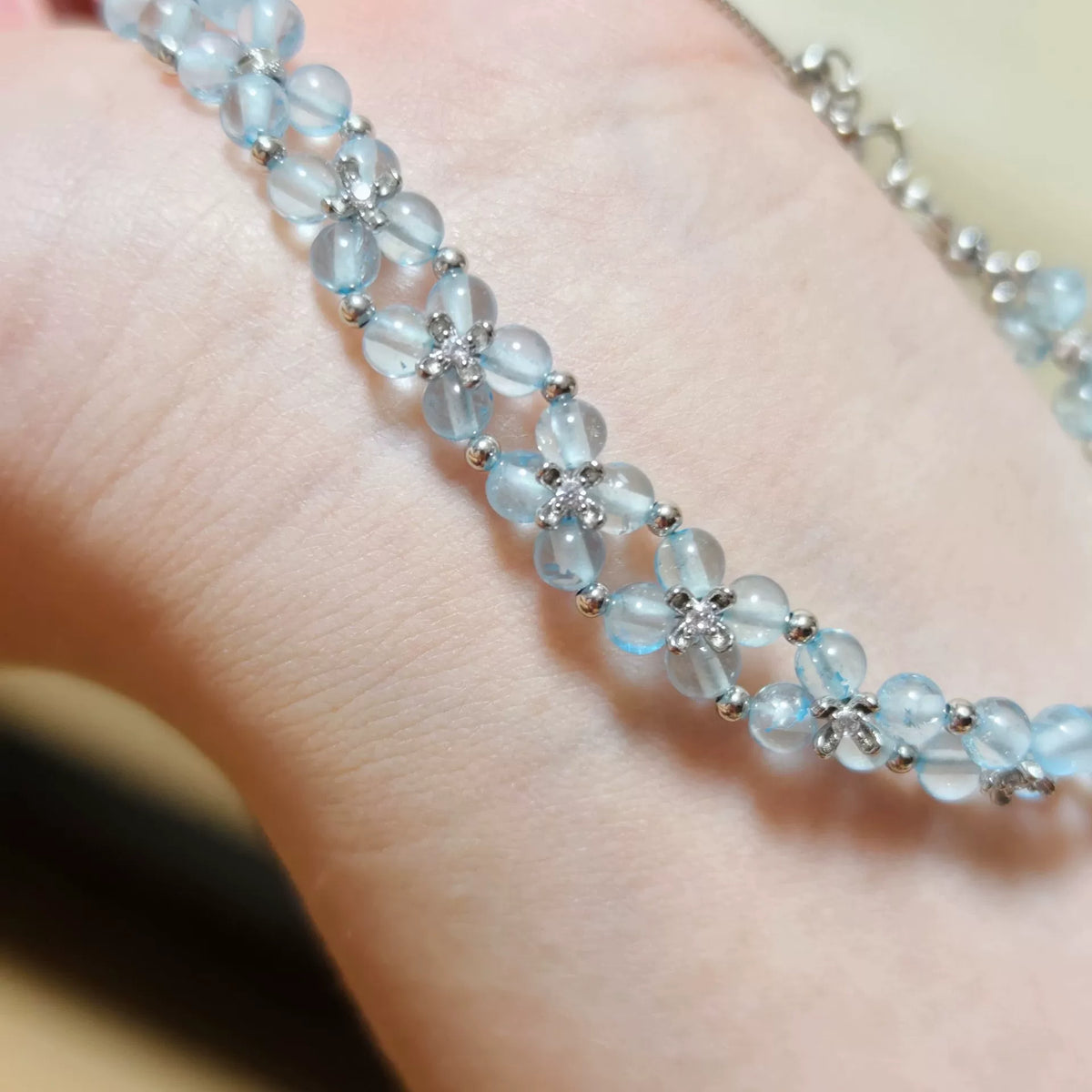 Light Blue Topaz Sterling Silver Bracelet